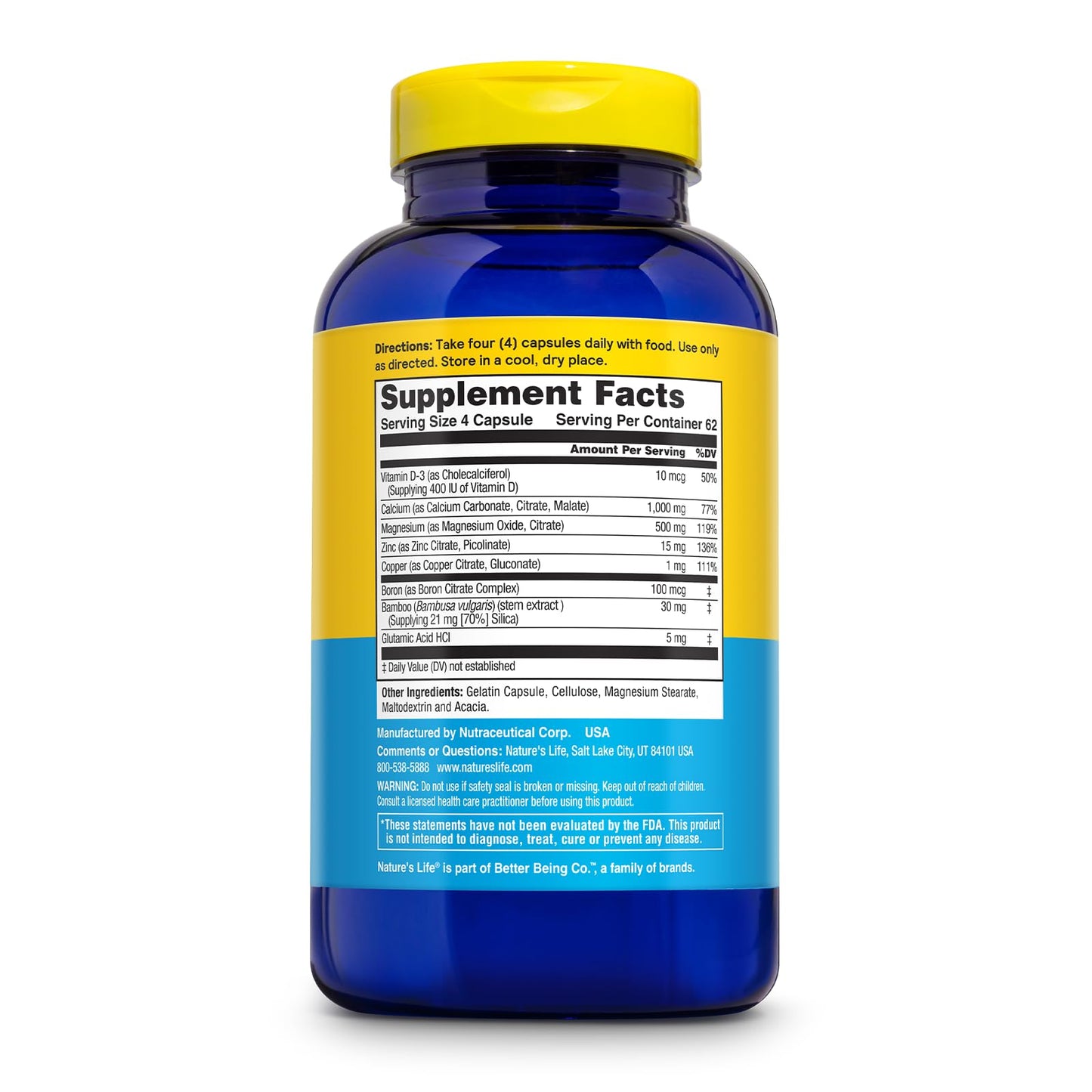Nature's Life Cal Mag Zinc Complex 250 Tablets