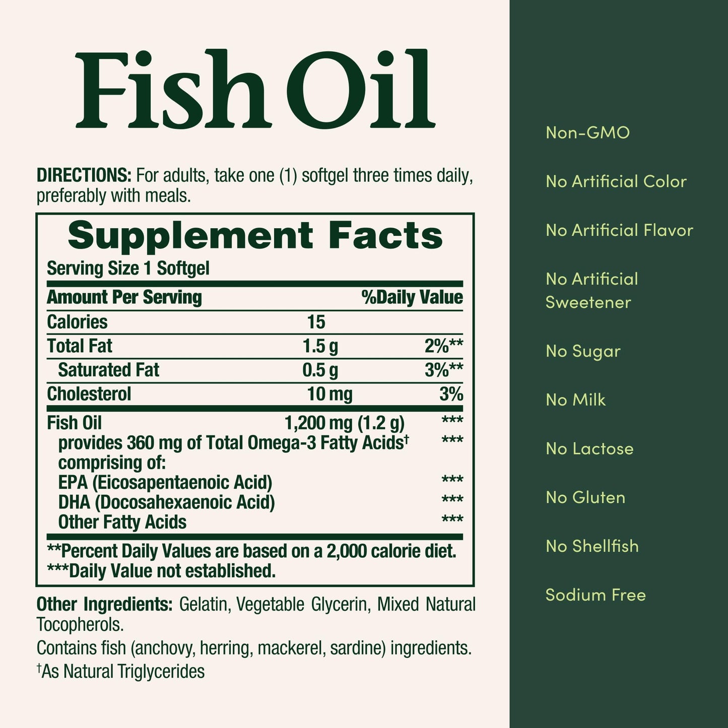 Nature's Bounty Fish Oil Softgel 360 Count