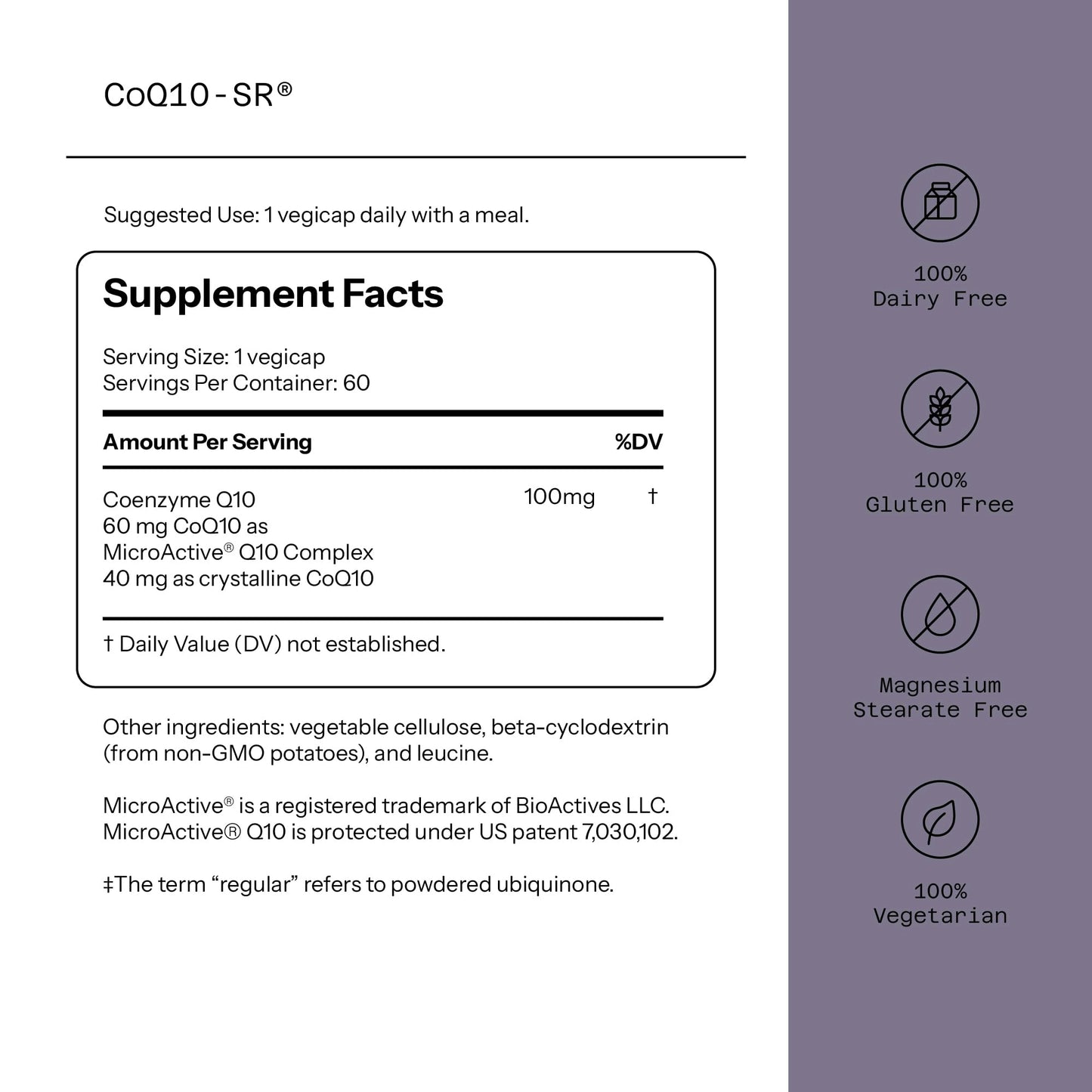 Quality of Life CoQ10 Sustained Release MicroActive Capsule 60 Count