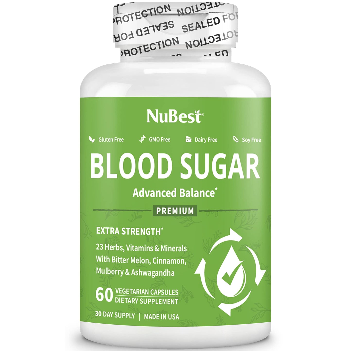NuBest Blood Sugar, Bitter Melon & Cinnamon Supplement, Capsules, 60 Count