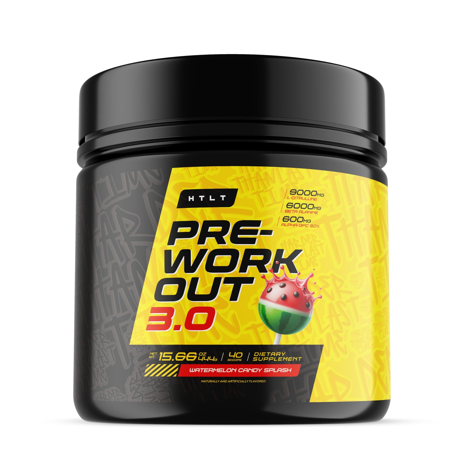 HTLT Supps Preworkout 3.0 Watermelon Candy Powder 15.66 Ounce