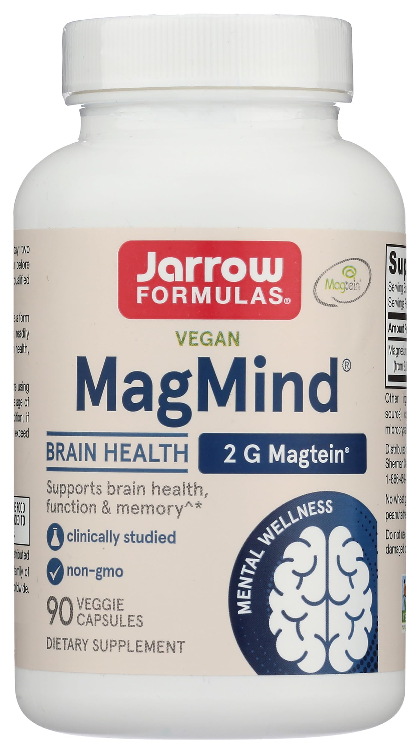 Jarrow Formulas MagMind Brain Health Capsule, 90 Capsules