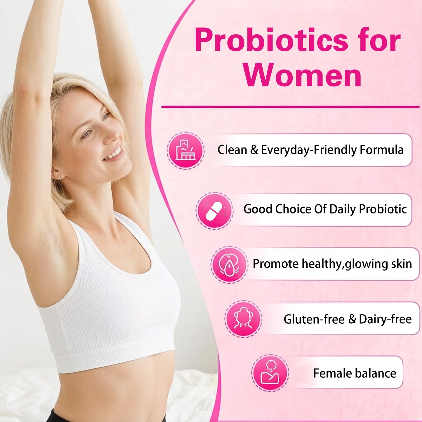 SERSANVE Vaginal Probiotics for Women Capsule, 120 Count