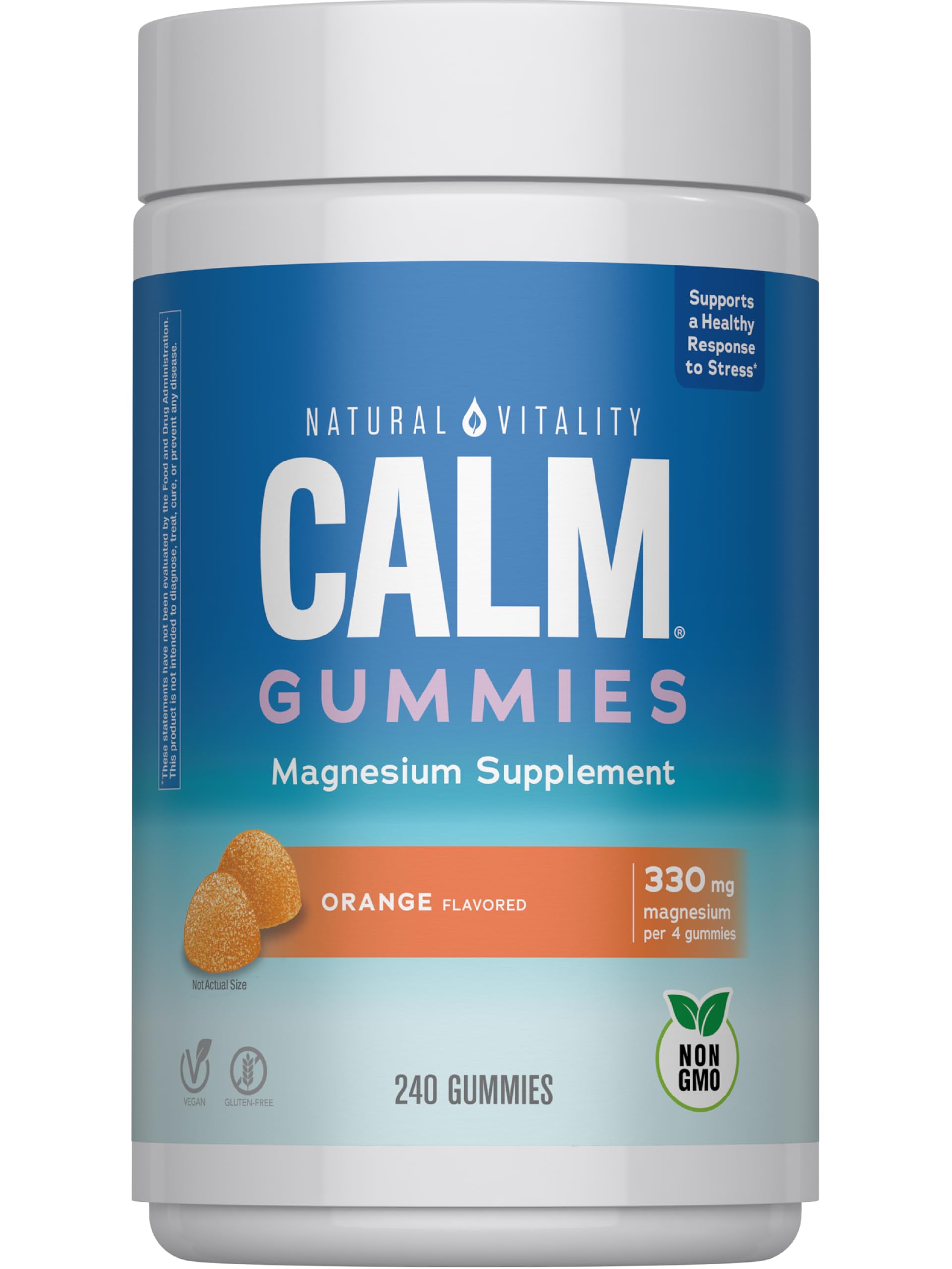 Natural Vitality Calm Magnesium Gummies 240 Count