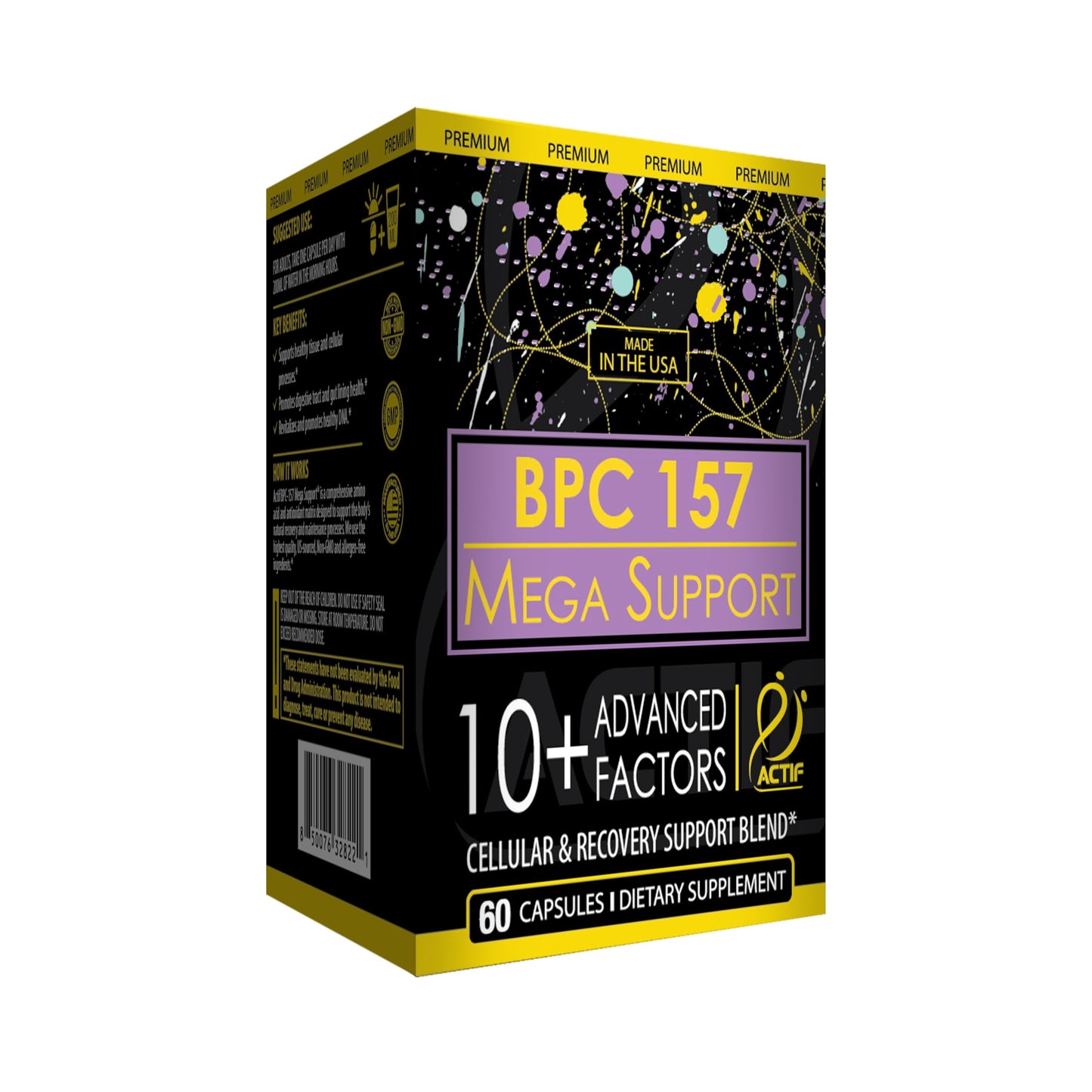 ACTIF BPC 157 with 10+ Advanced Factors Capsules 60 Count