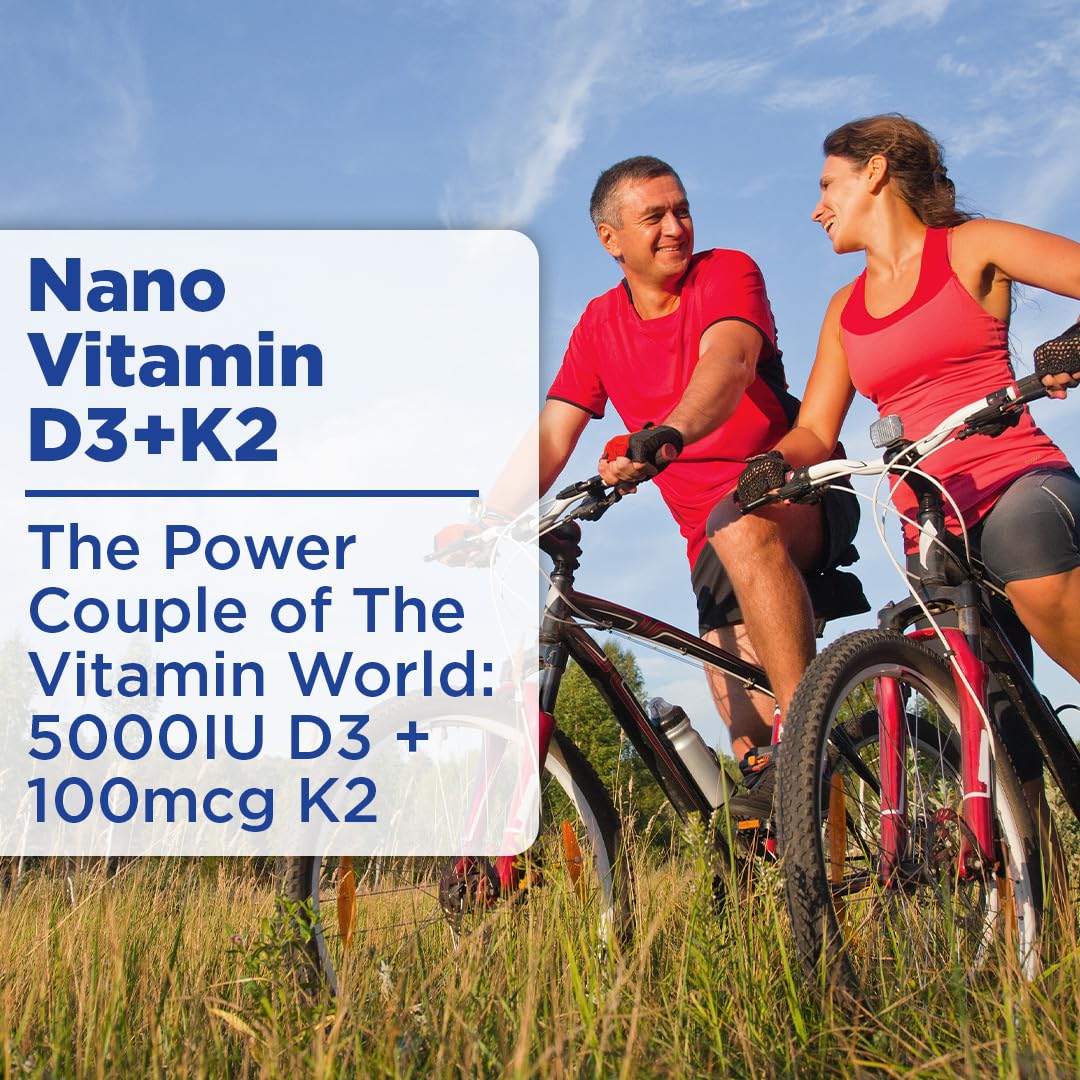 Nanoceutical Solutions Nano Vitamin D3+K2 Nanosized Liquid Particles Capsule, 1 Capsule