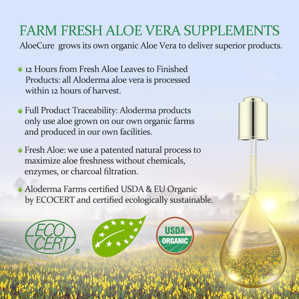 AloeCure Melatonin + Collagen with Organic Aloe Vera, 30 Capsules