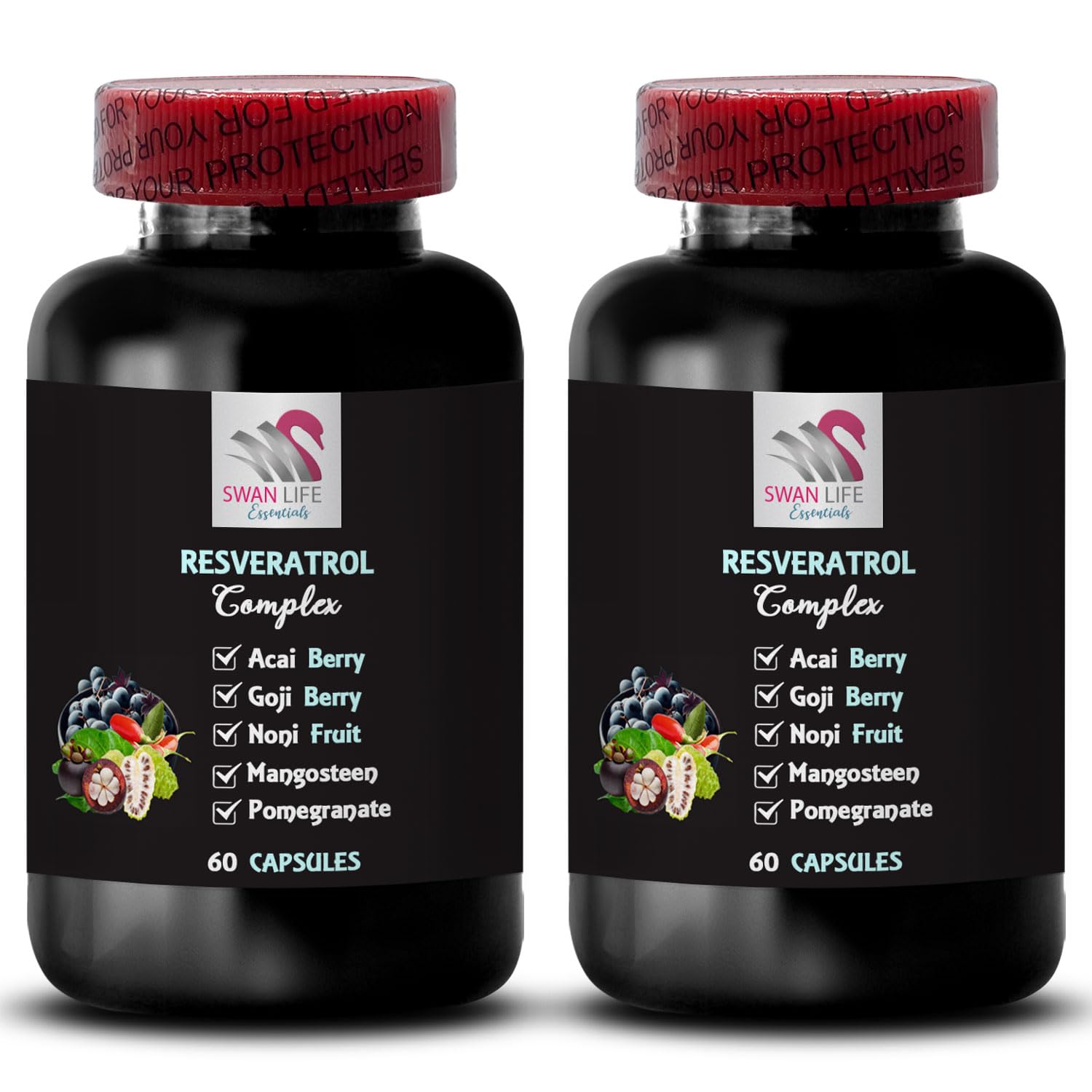 SWAN LIFE ESSENTIALS Pomegranate Strength Resveratrol Complex 120 Capsules