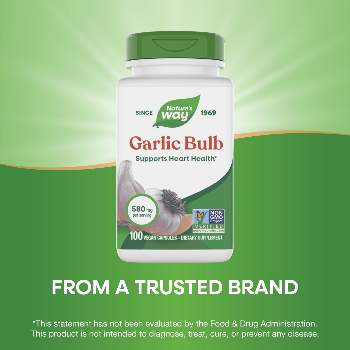 Nature's Way Garlic Bulb Capsule, 100 Capsules