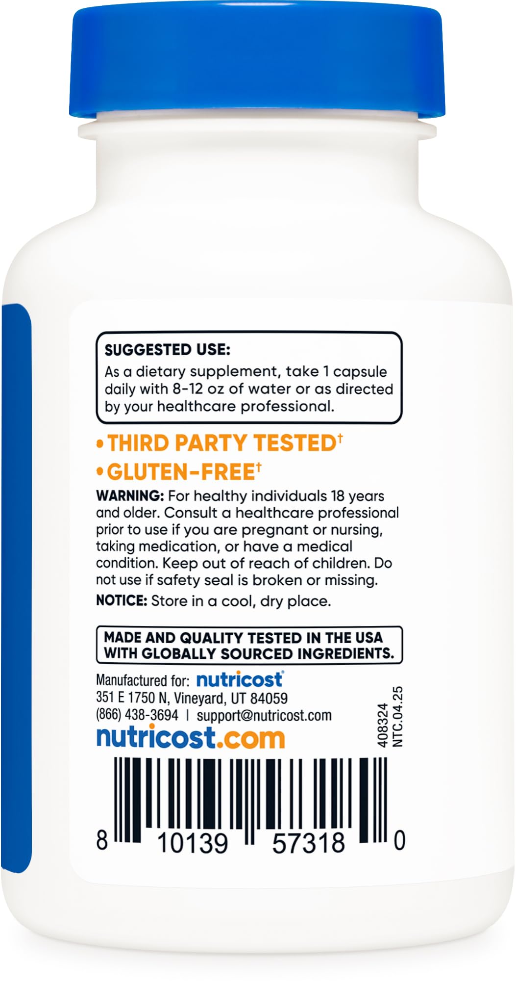 Nutricost Bioperine Black Pepper Extract Capsules 120 Count