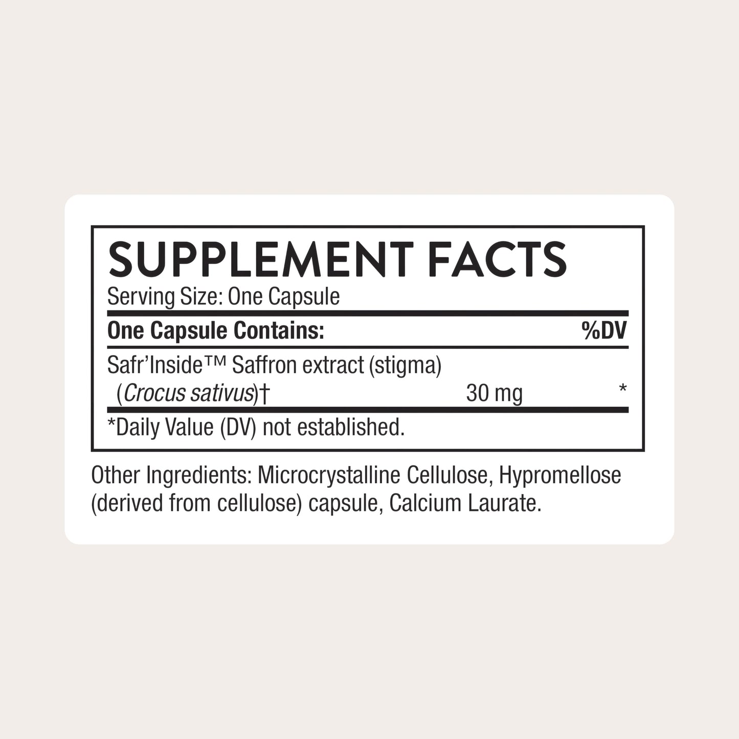 THORNE Rapid Relief Saffron Extract 30 Capsules