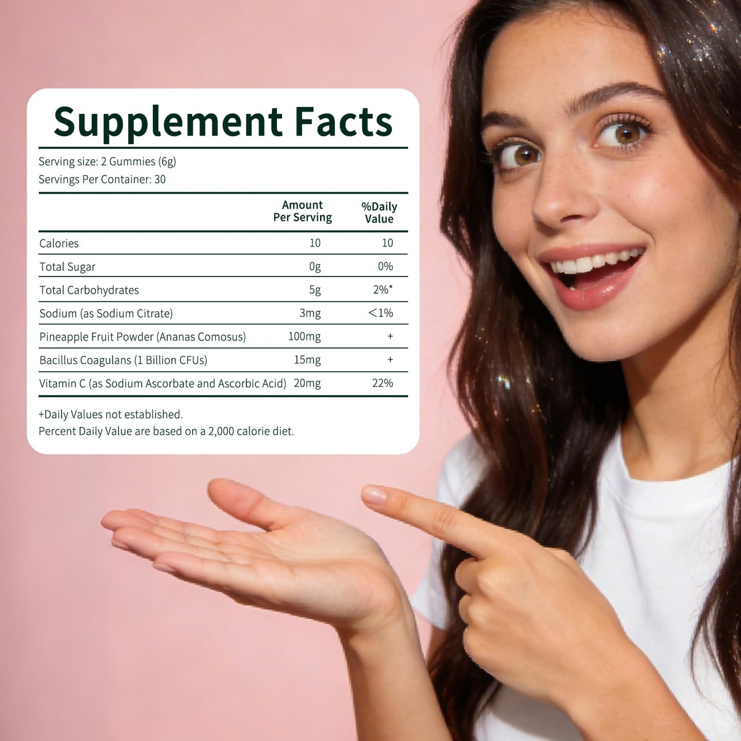 Taeci Premium Feminine Balance Gummies for Women, Probiotic Supplement, 60 Gummies