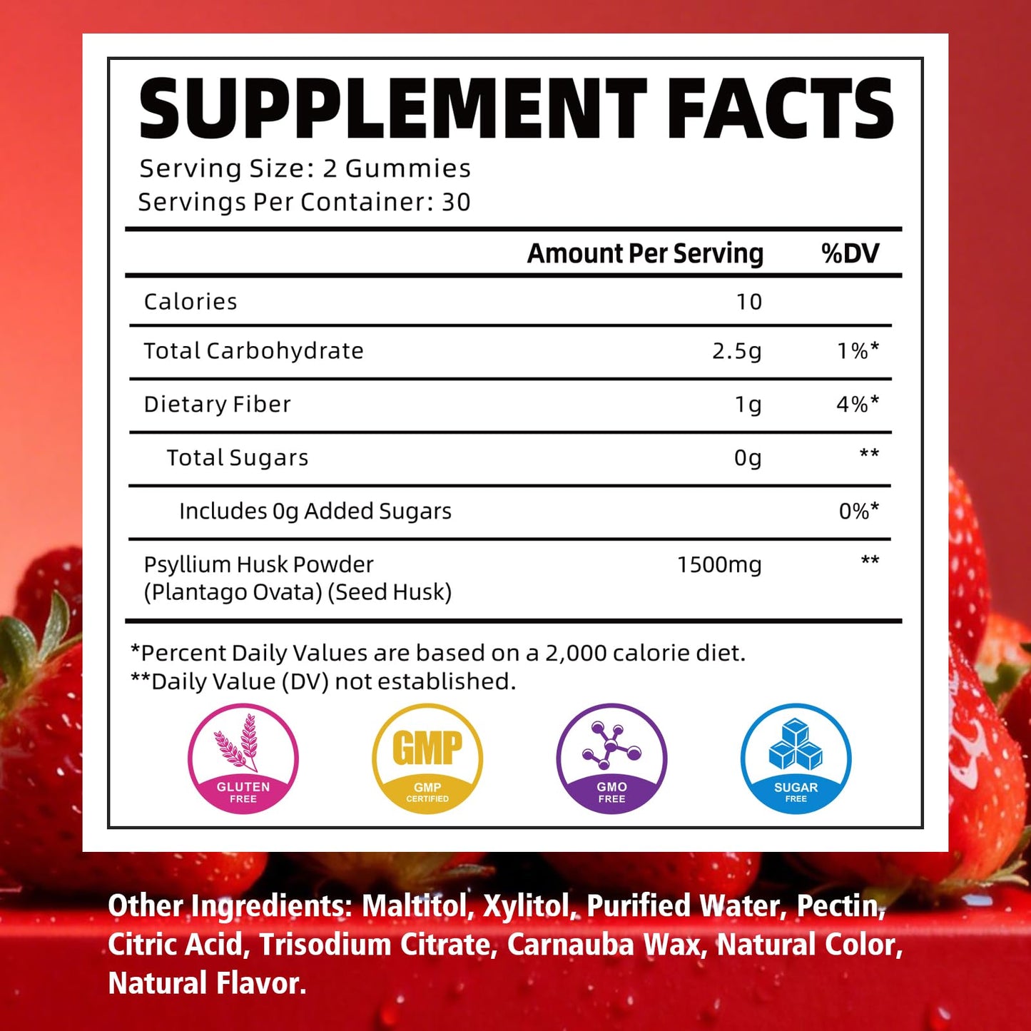 YUULAI Psyllium Husk Gummies 120 Count