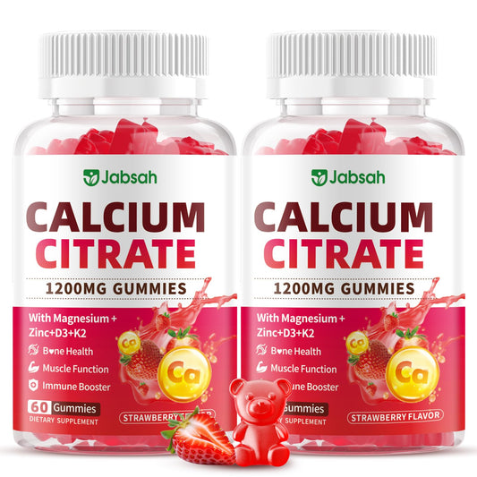 Jabsah Calcium Citrate Gummies 1200mg, 120 Count