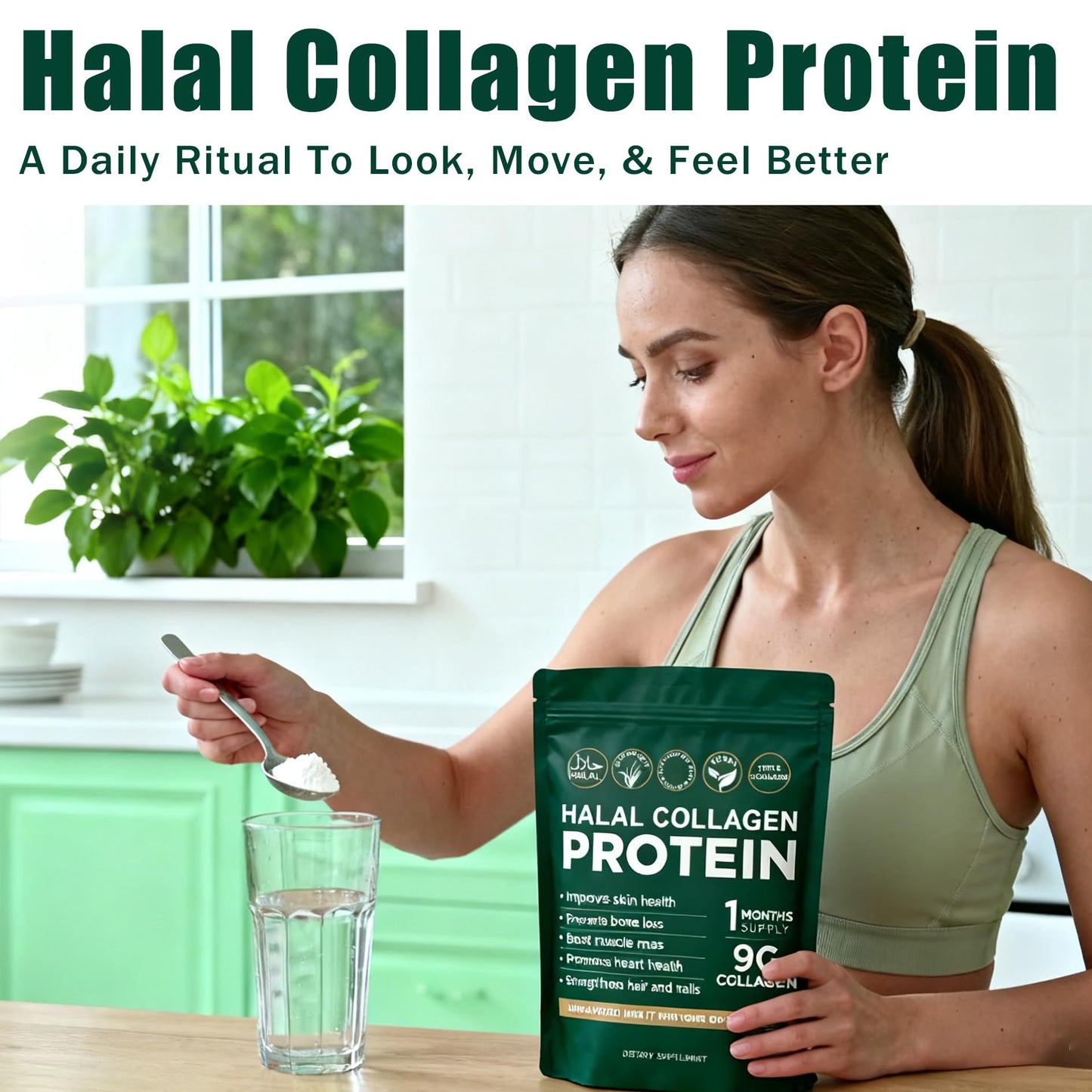 Lexenic Halal Collagen Protein Powder 1 oz