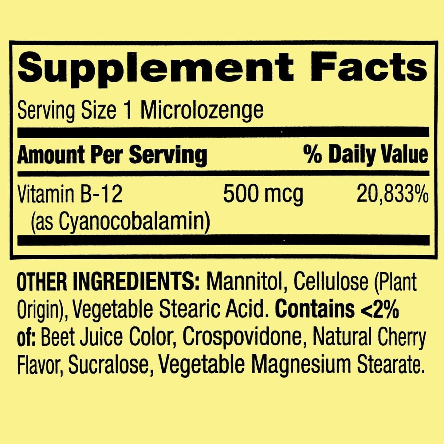 BASKETGOODS Sublingual B12 500 mcg Microlozenges 200 Count