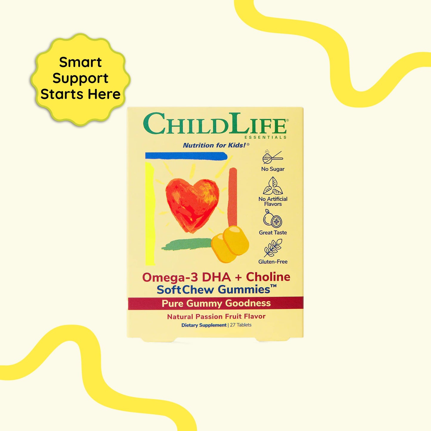 CHILDLIFE ESSENTIALS Omega-3 DHA + Choline Softgel 27 Softgels
