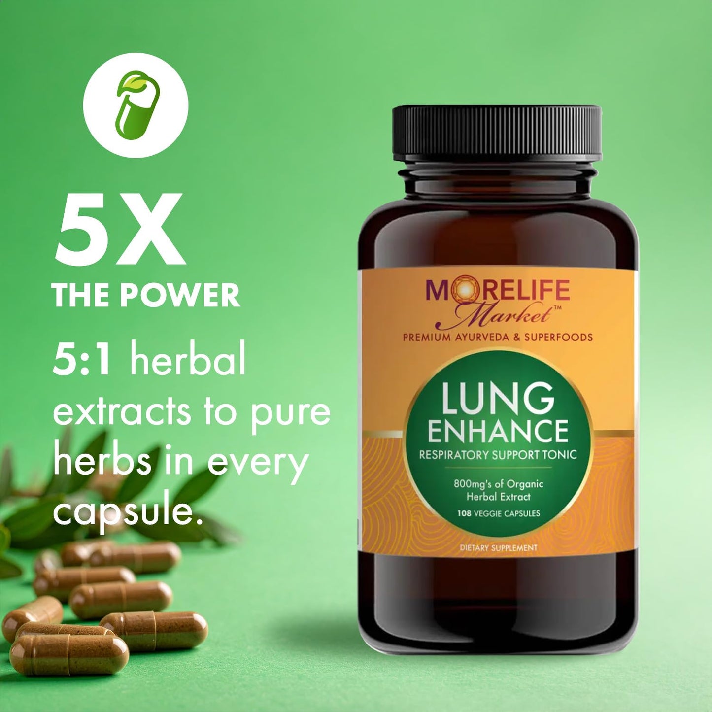 MoreLife Market Lung Enhance Capsules 108 Count