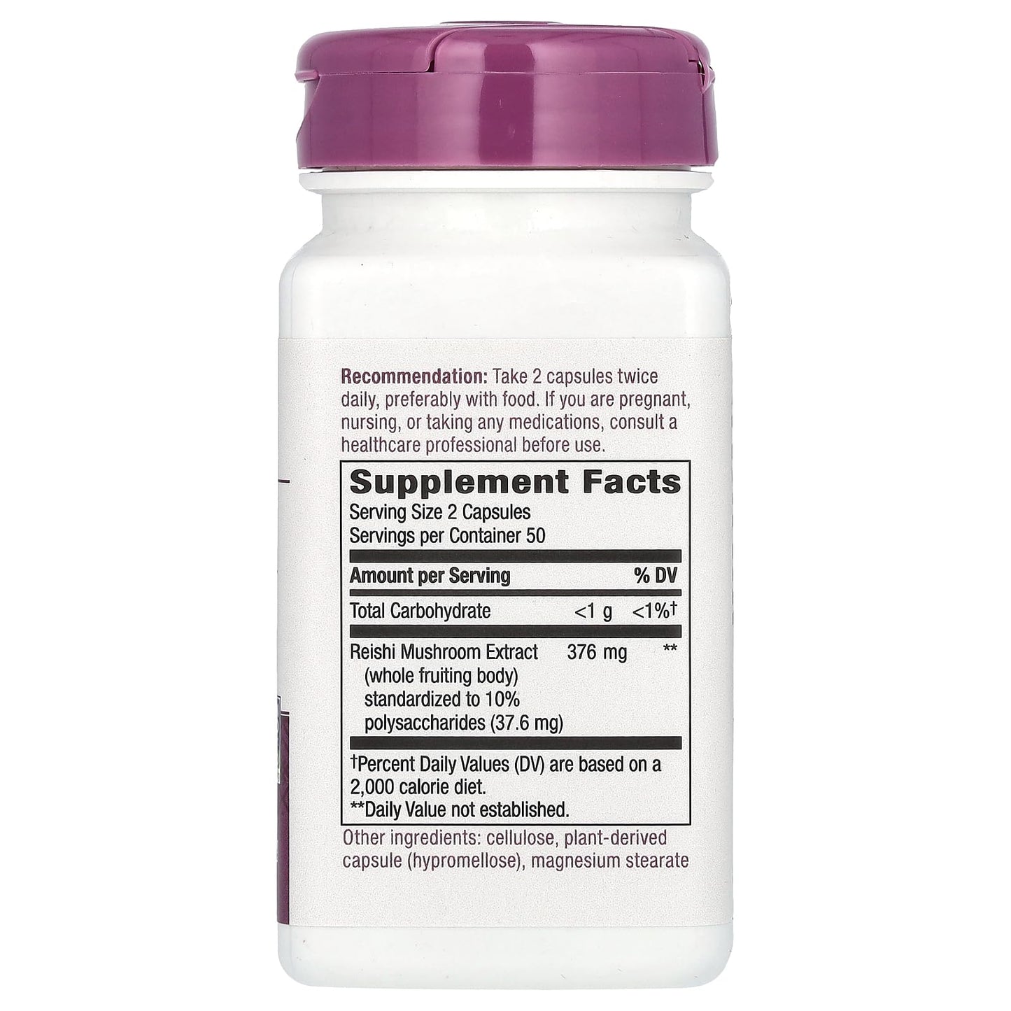 Nature's Way Standardized Reishi Extract 188mg Capsules, 100 Count