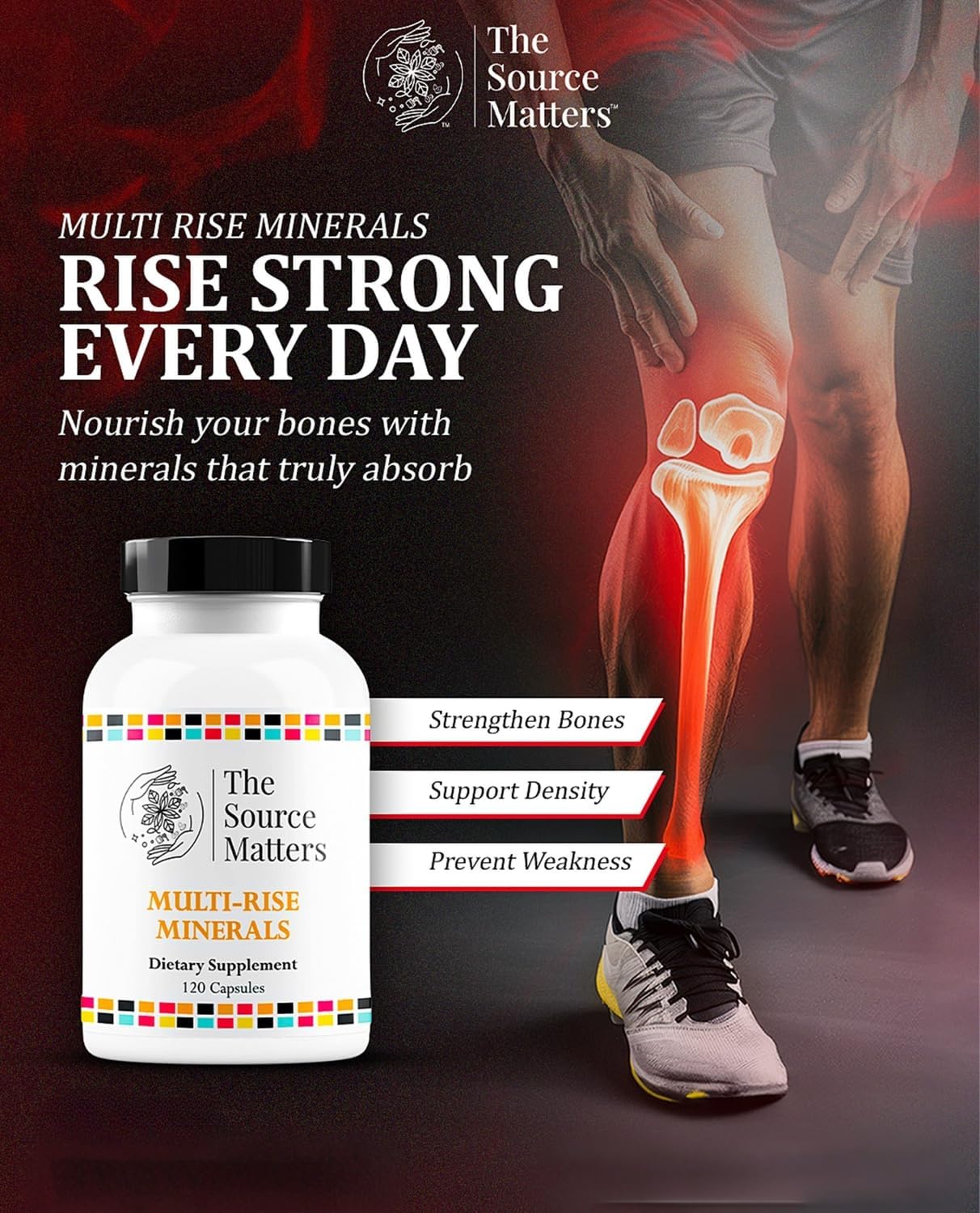 THE SOURCE MATTERS Multi-Rise Minerals Daily Multi-Mineral Supplement 120 Capsules