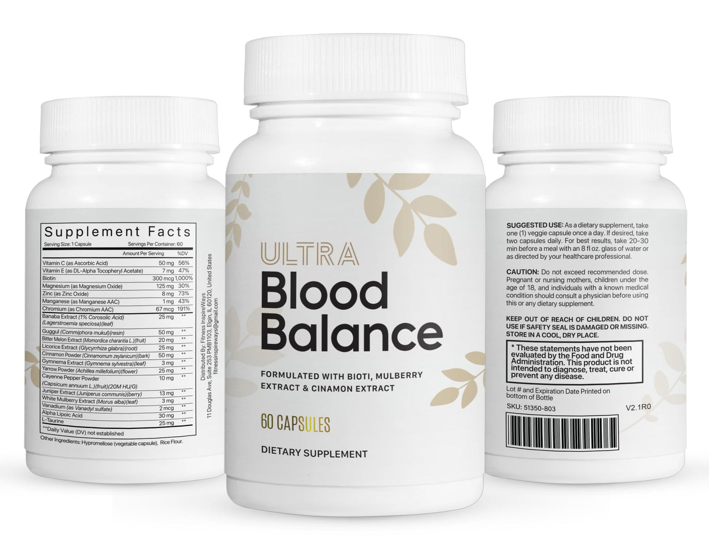 Fitness InspireWays Blood Balance Advanced Blood Formula Capsules, 60 Capsules