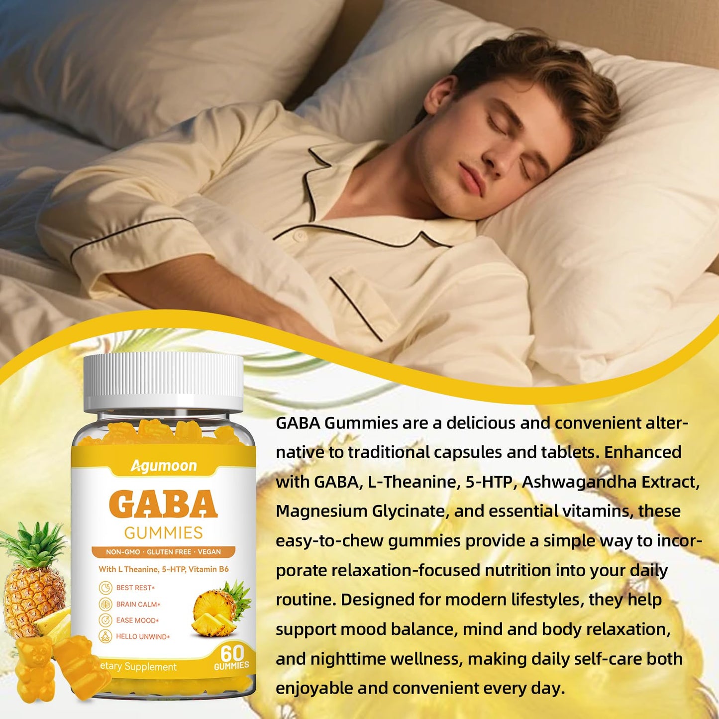 Agumoon GABA Gummies 60-count