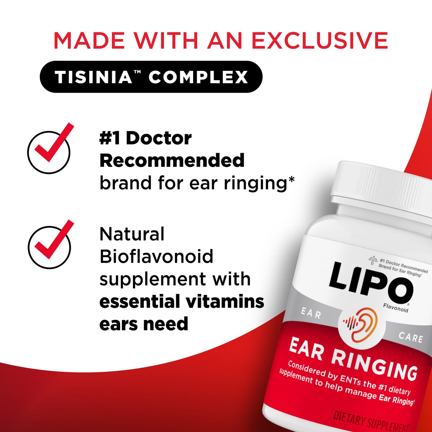 Lipo-Flavonoid Ear Ringing Support Caplets, 100 Count