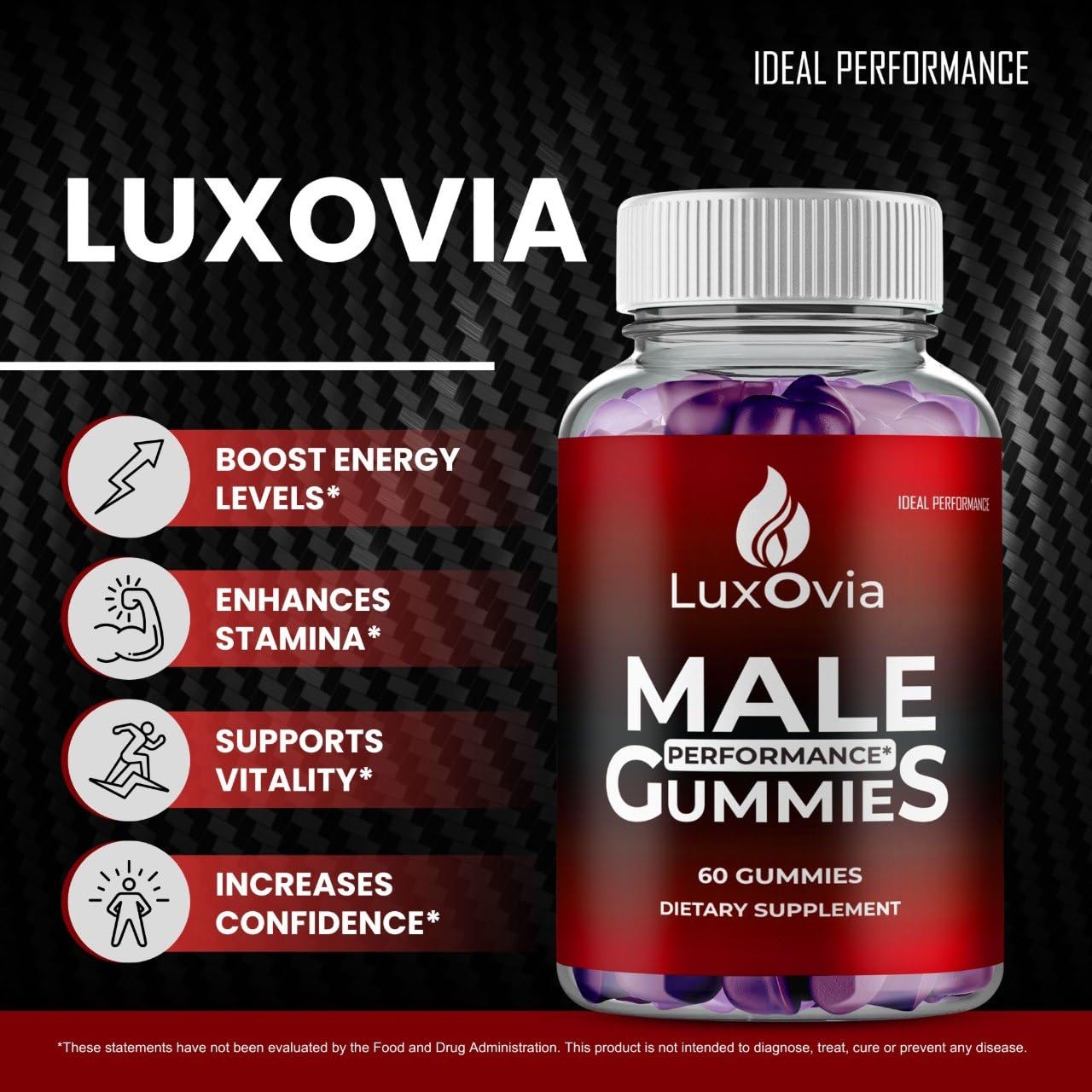 IDEAL PERFORMANCE Luxovia Gummies 60 Count