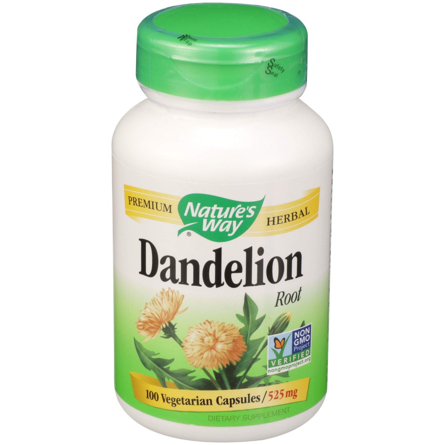 Nature's Way Dandelion Root 525 mg Capsule, 100 Count
