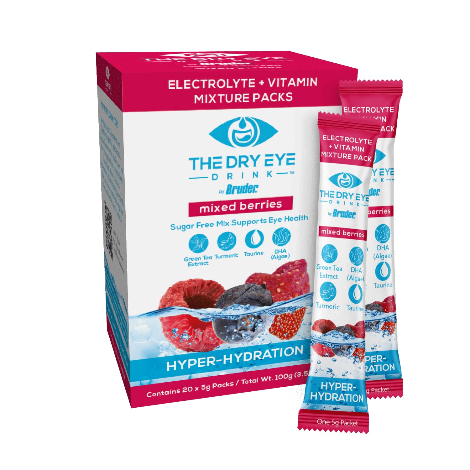 The Dry Eye Drink Sugar-Free Electrolyte Powder Packets, 3.5 oz