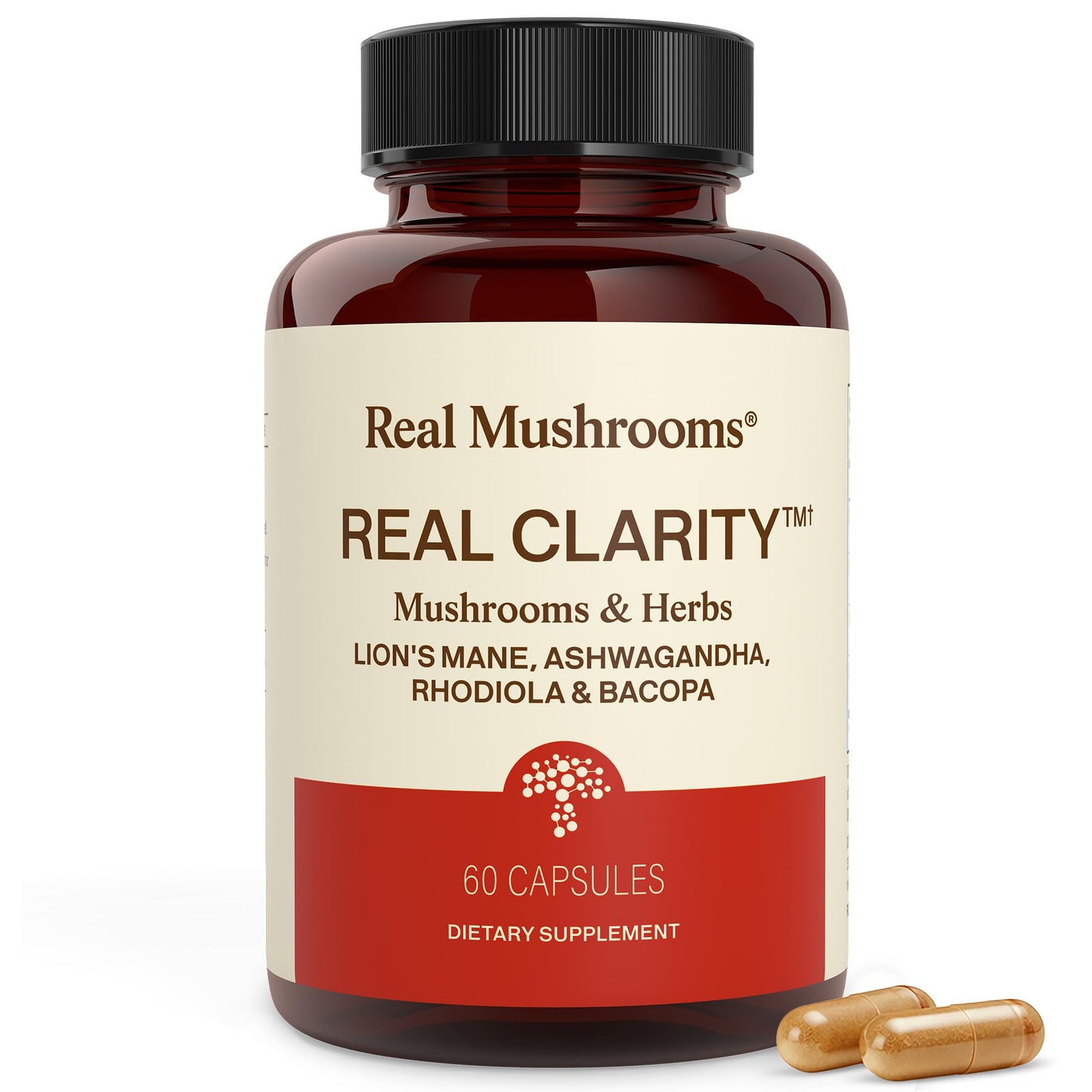 Real Mushrooms RealClarity Capsules 60 Count