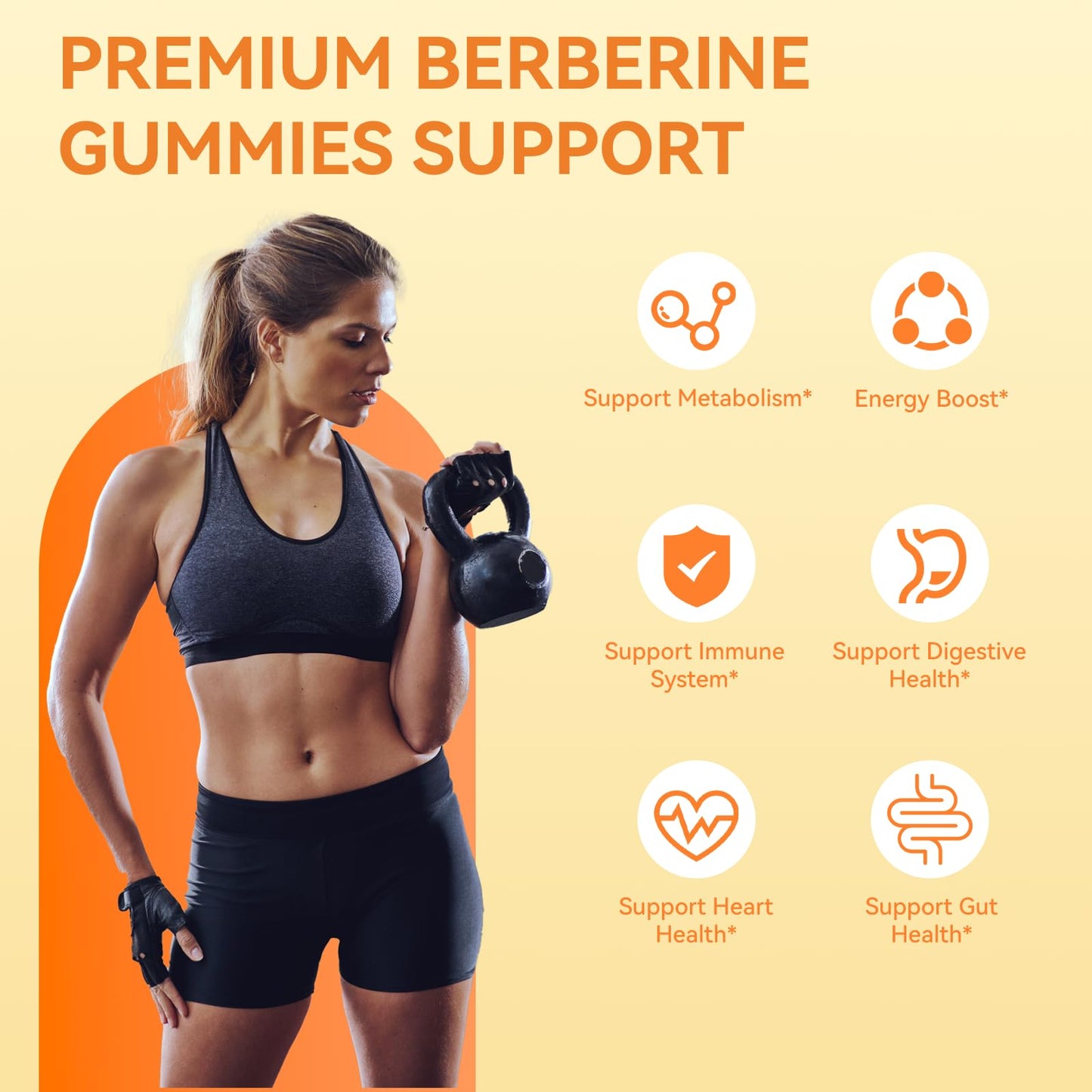 Agumoon Berberine Gummies 1200mg with Ceylon Cinnamon for Immune System & Metabolism Support, 120 Count