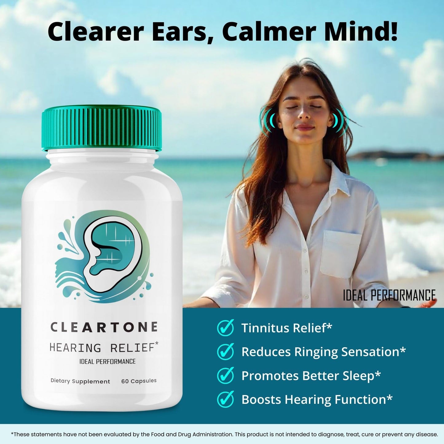 Ideal Performance Cleartone Tinnitus Relief Capsule, 300 Count
