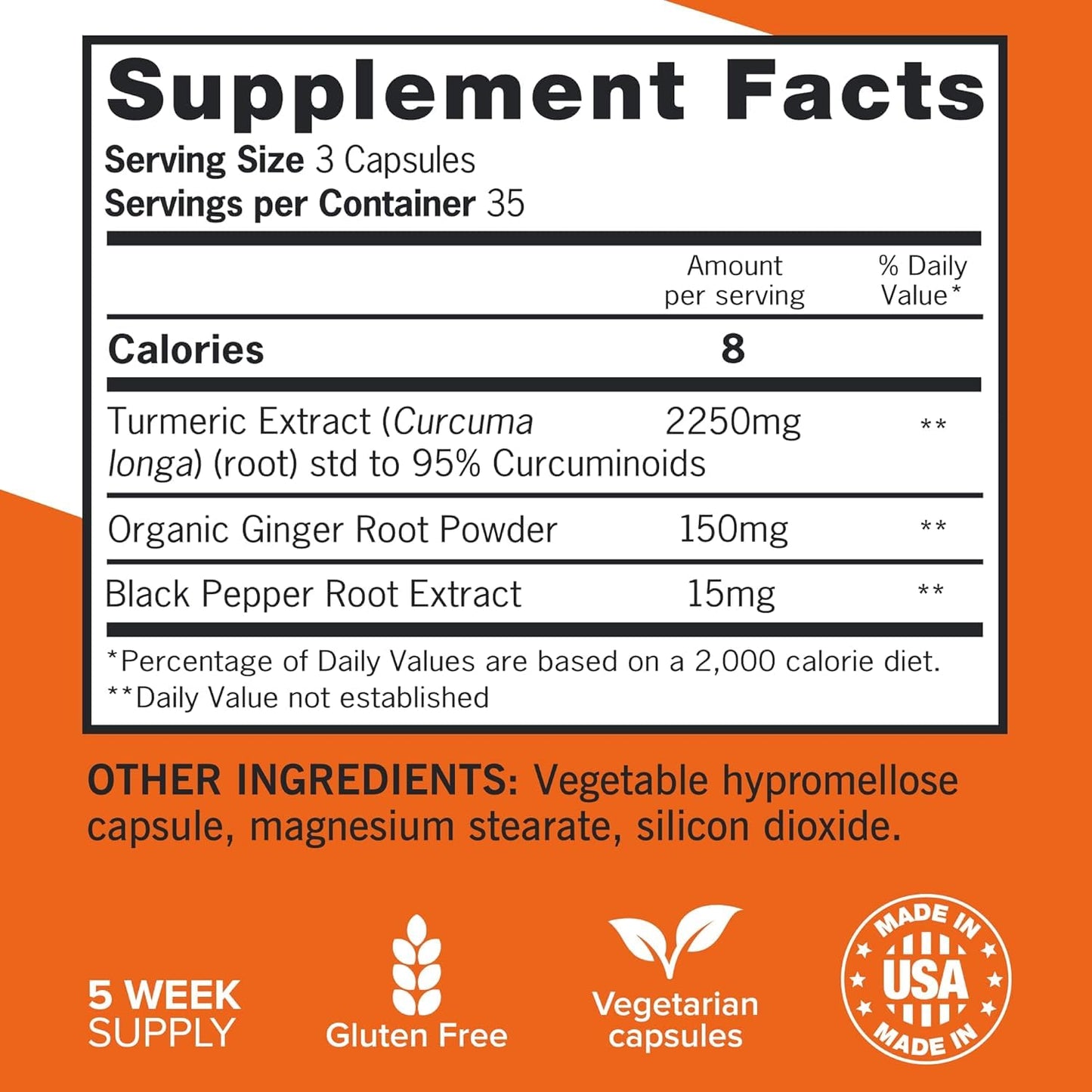Qunol Turmeric Curcumin with Black Pepper & Ginger Capsule 105 Count
