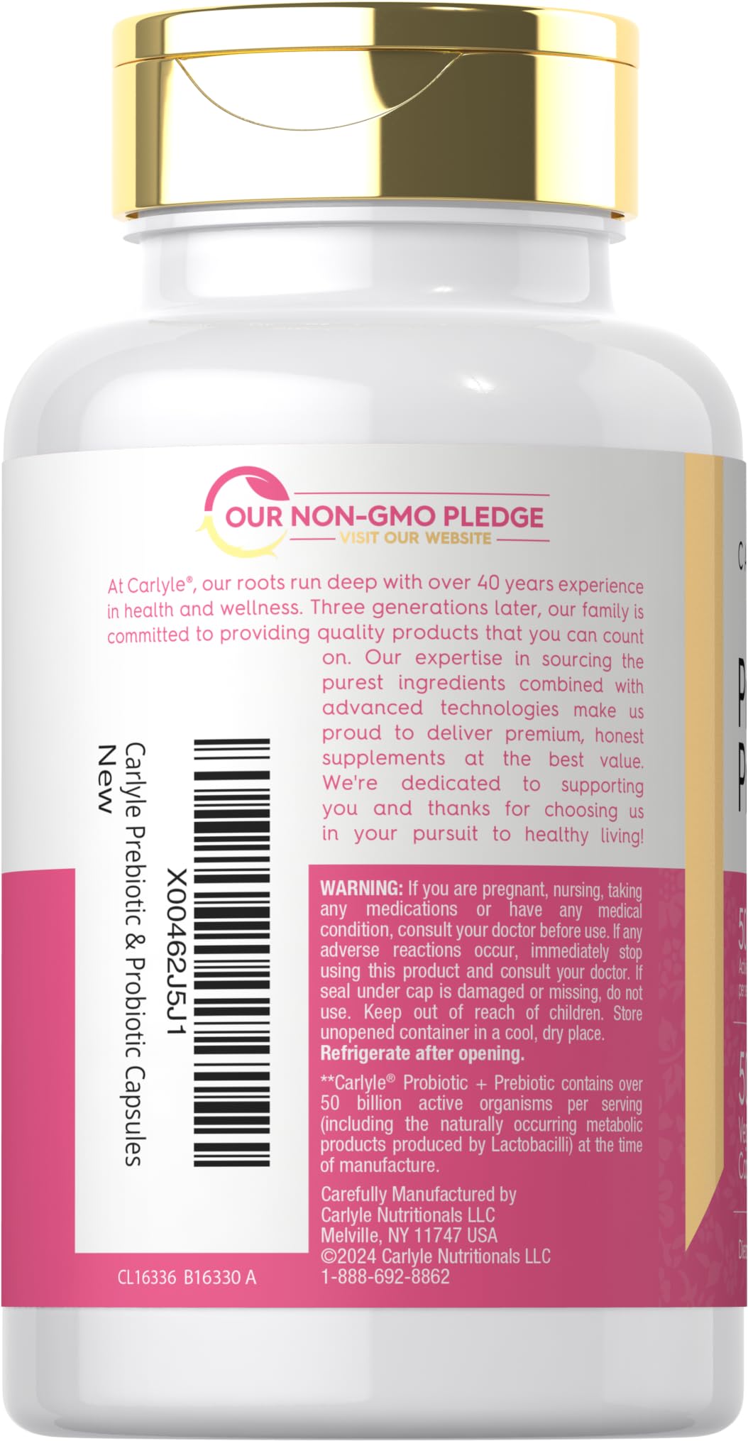 Carlyle Probiotic and Prebiotic for Women Capsule 50 Count