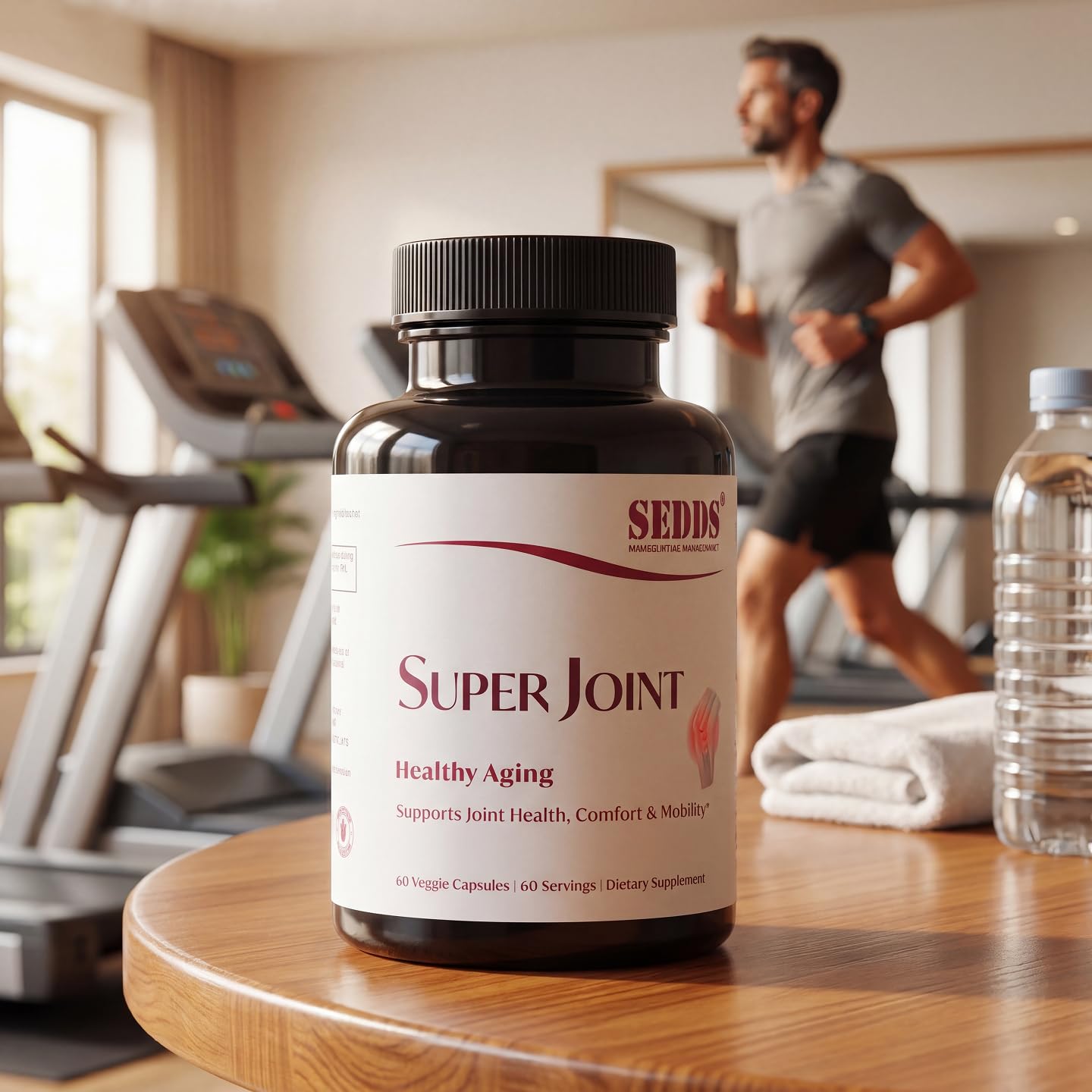 SEDDS Super Joint Supplement with Glucosamine, Turmeric Curcumin, Boswellia & Collagen Capsules 60 Count