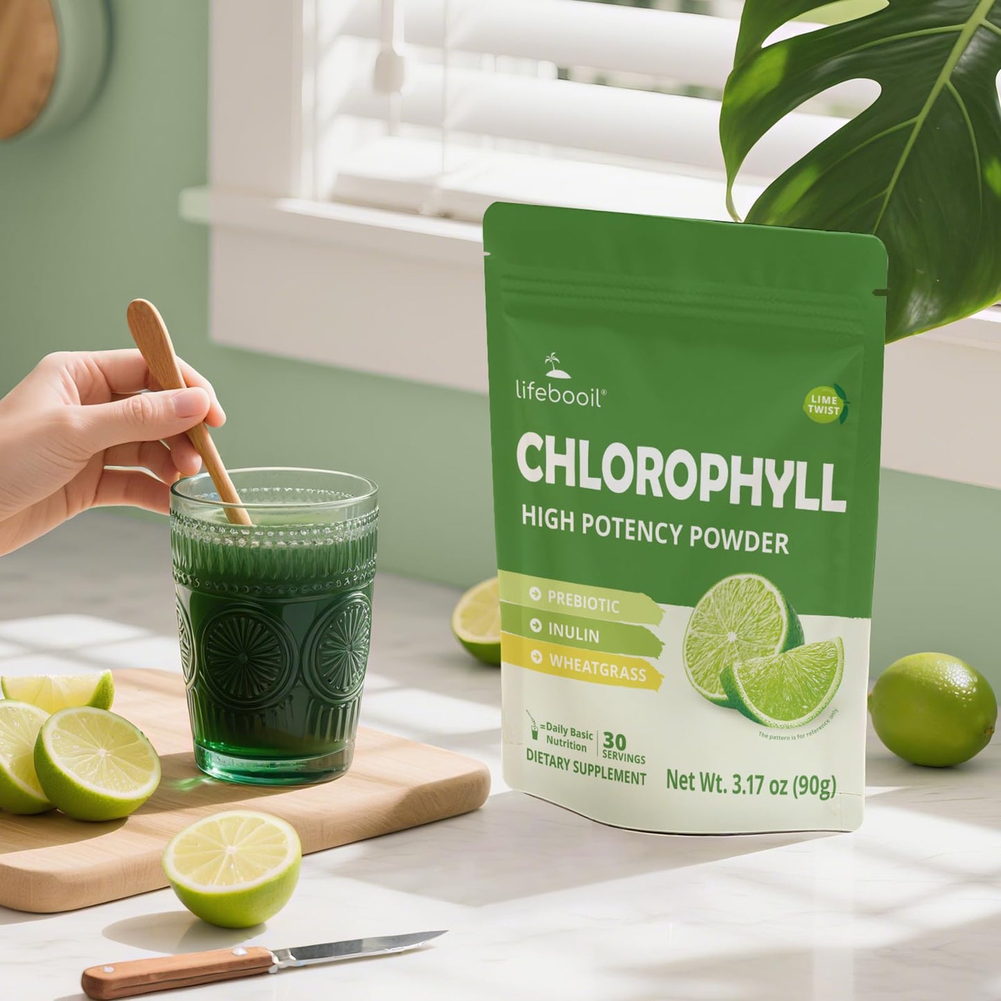 Lifebooil Chlorophyll Powder, 3.17 oz