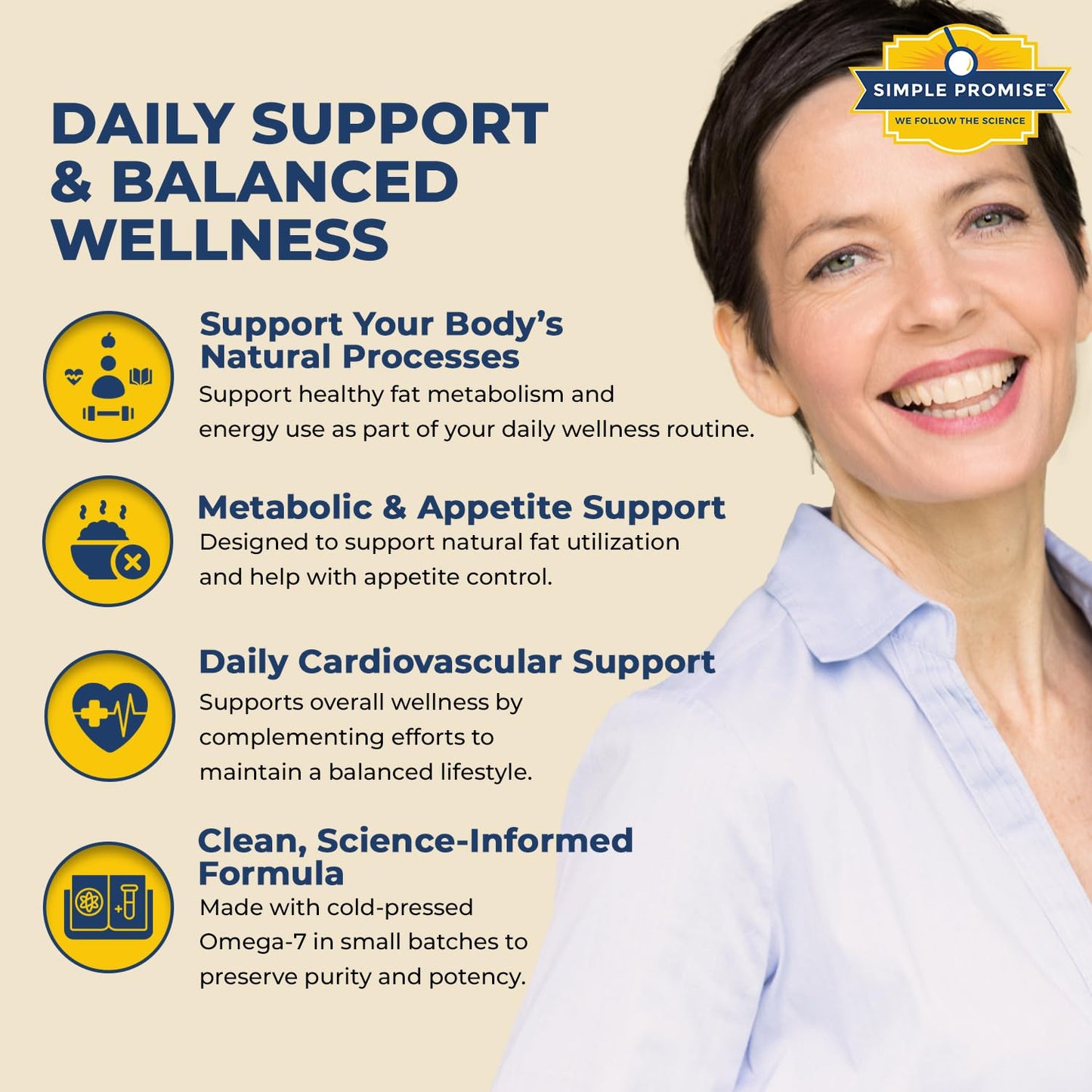 Simple Promise Ultra Omega Burn Omega-7 Supplement with Palmitoleic Acid Softgels 30