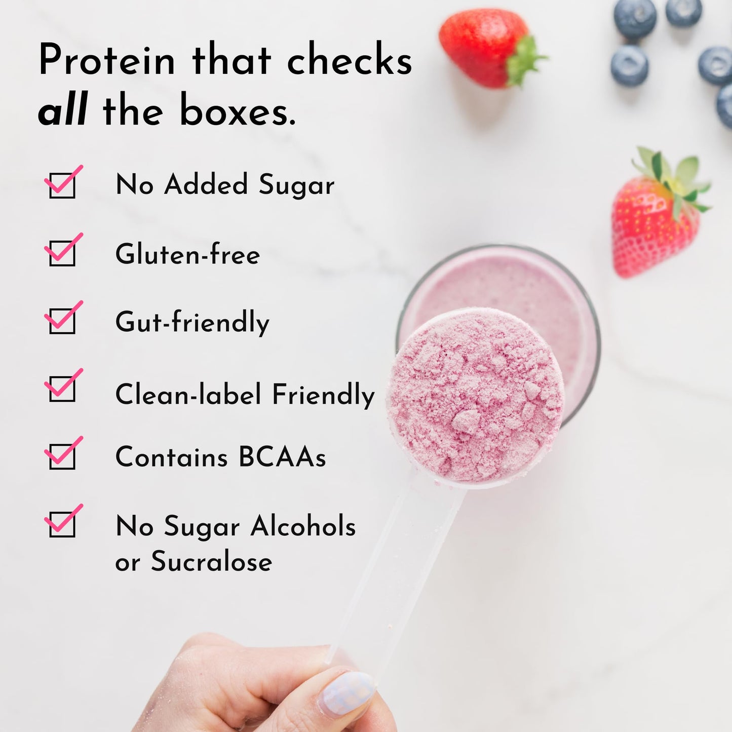 JUST INGREDIENTS Mountain Berry Protein Powder 25 Servings