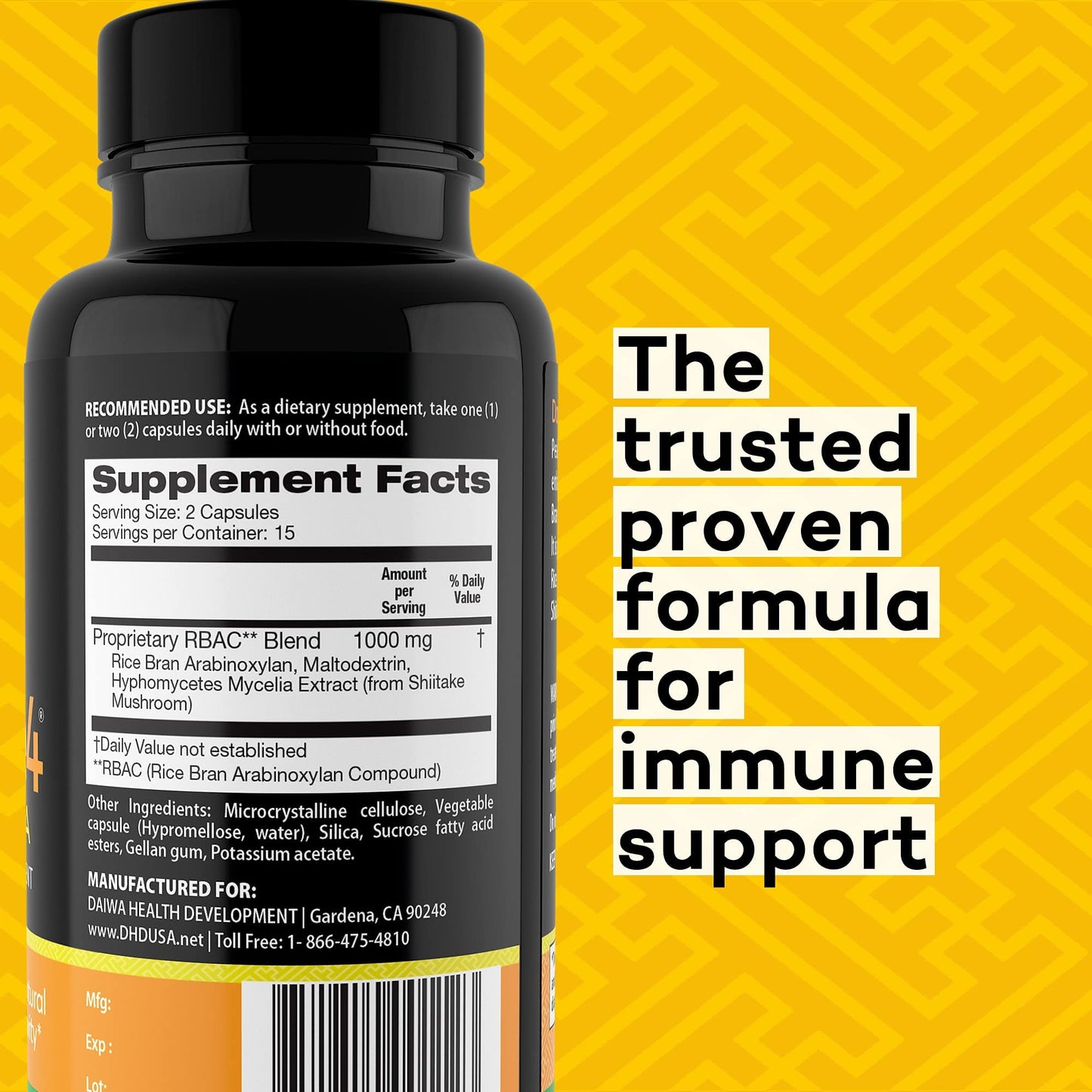 Daiwa Health Development PeakImmune4 Natural Immune Support Supplement Capsule 30