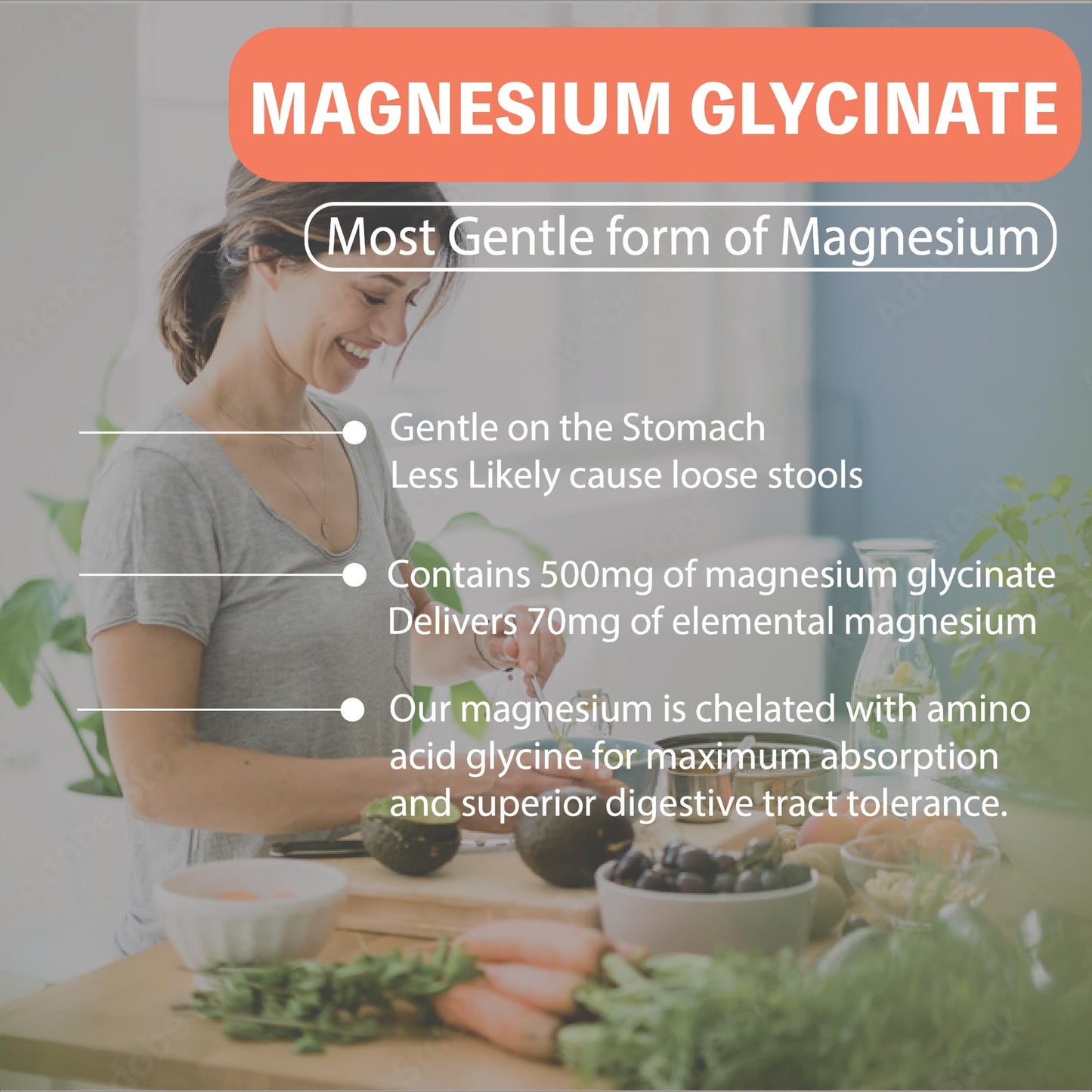 Nature4U Magnesium Glycinate 500mg Capsule 90 Count