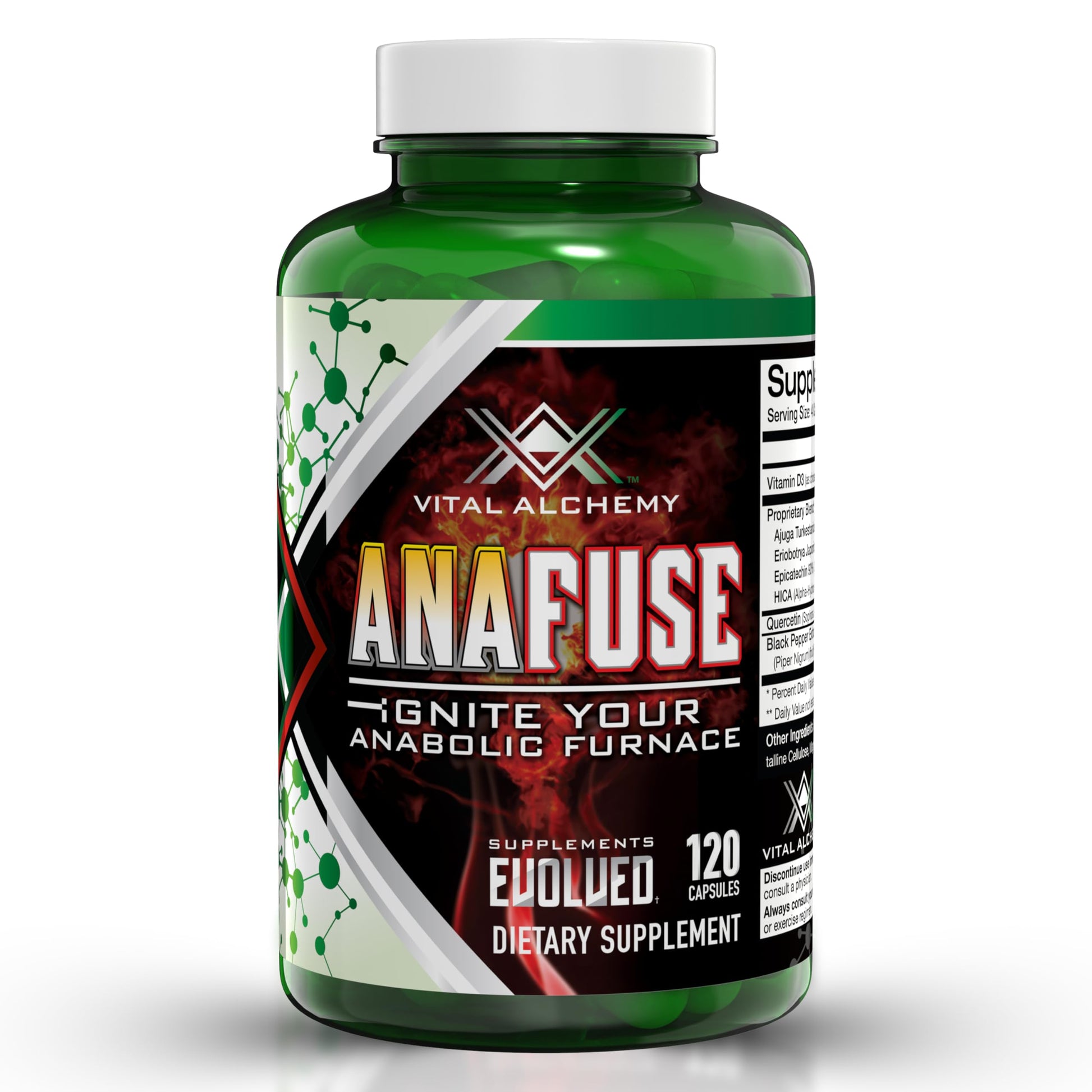 Vital Alchemy Supplements Anafuse Turkesterone Supplement 120 Capsules