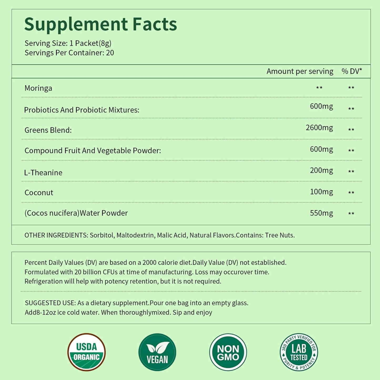 DSDD Super Greens Powder 16.92 oz