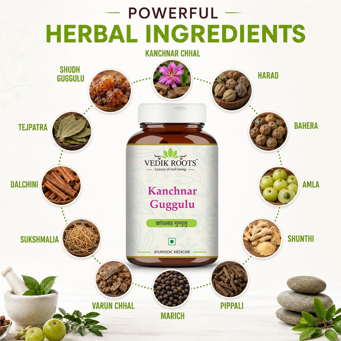 VEDIKROOTS Kanchnar Guggulu Capsule 1 Count