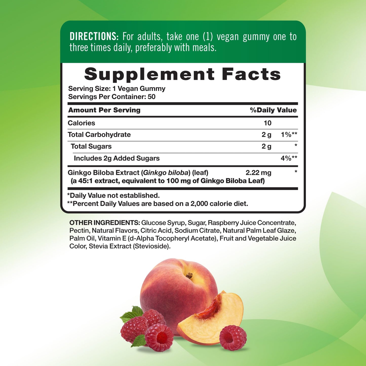 Nature's Truth Ginkgo Biloba Gummies, 50 Count