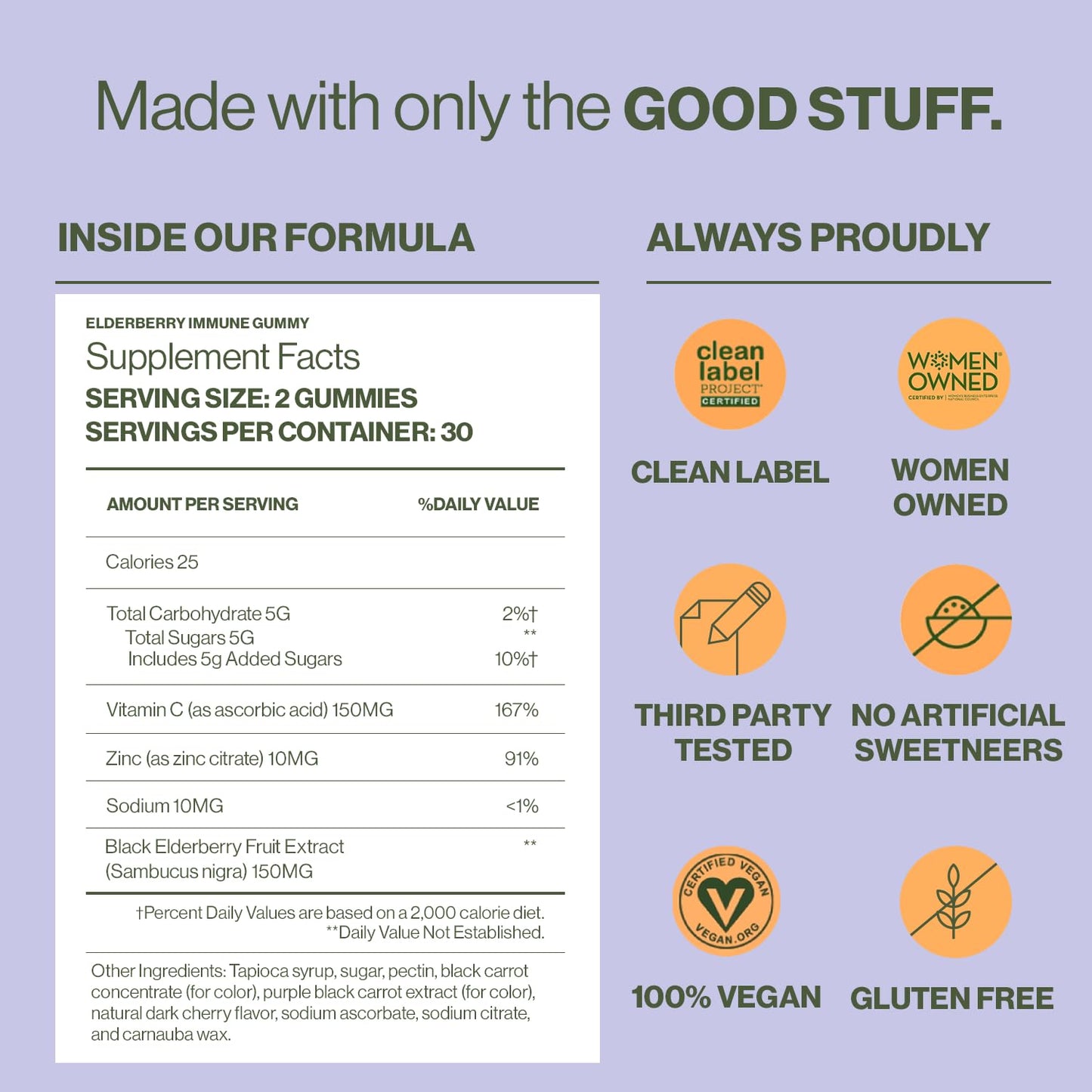 Hilma Elderberry Immune Support Supplement 60 Gummies
