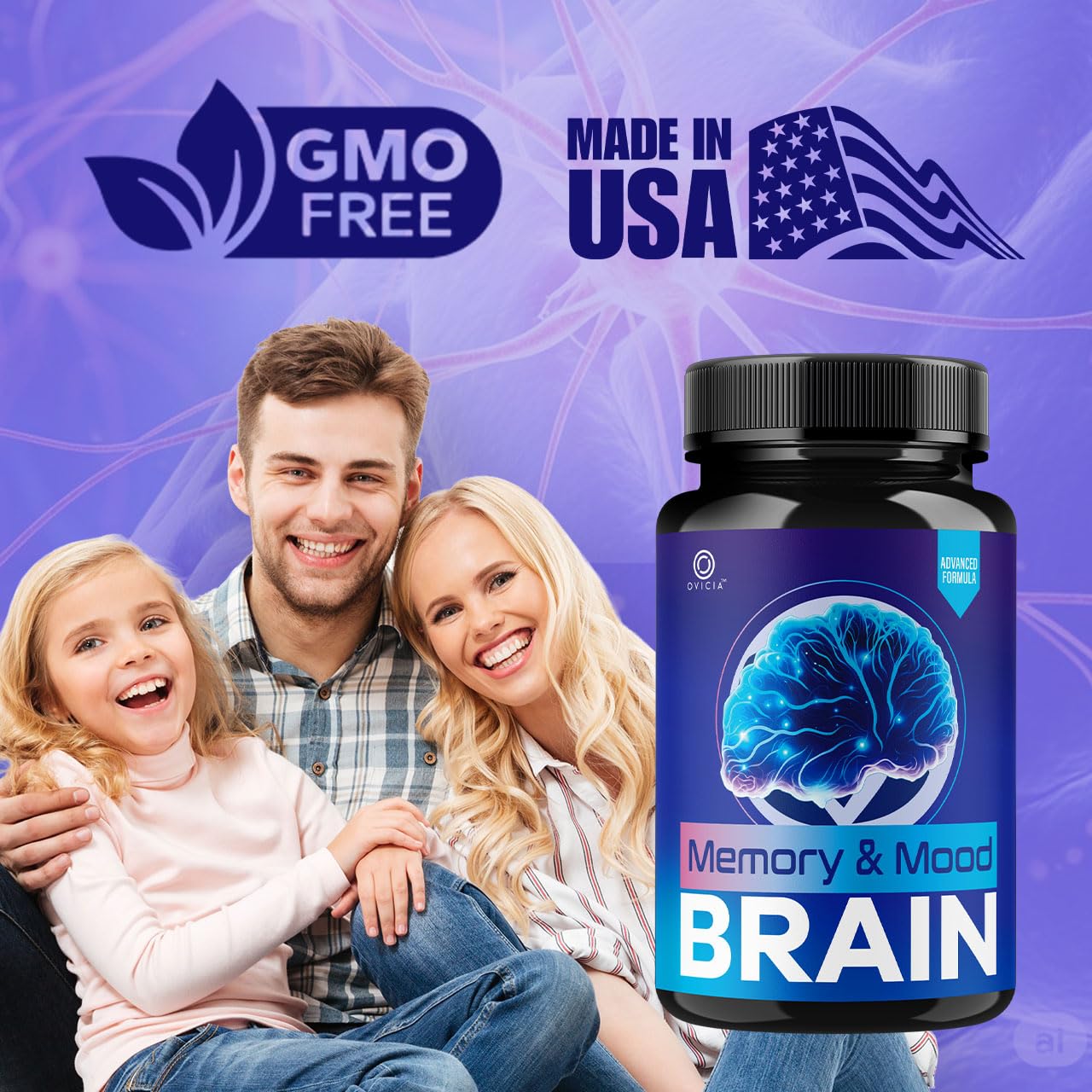 OVICIA Memory and Mood Brain Capsules 180 Capsules