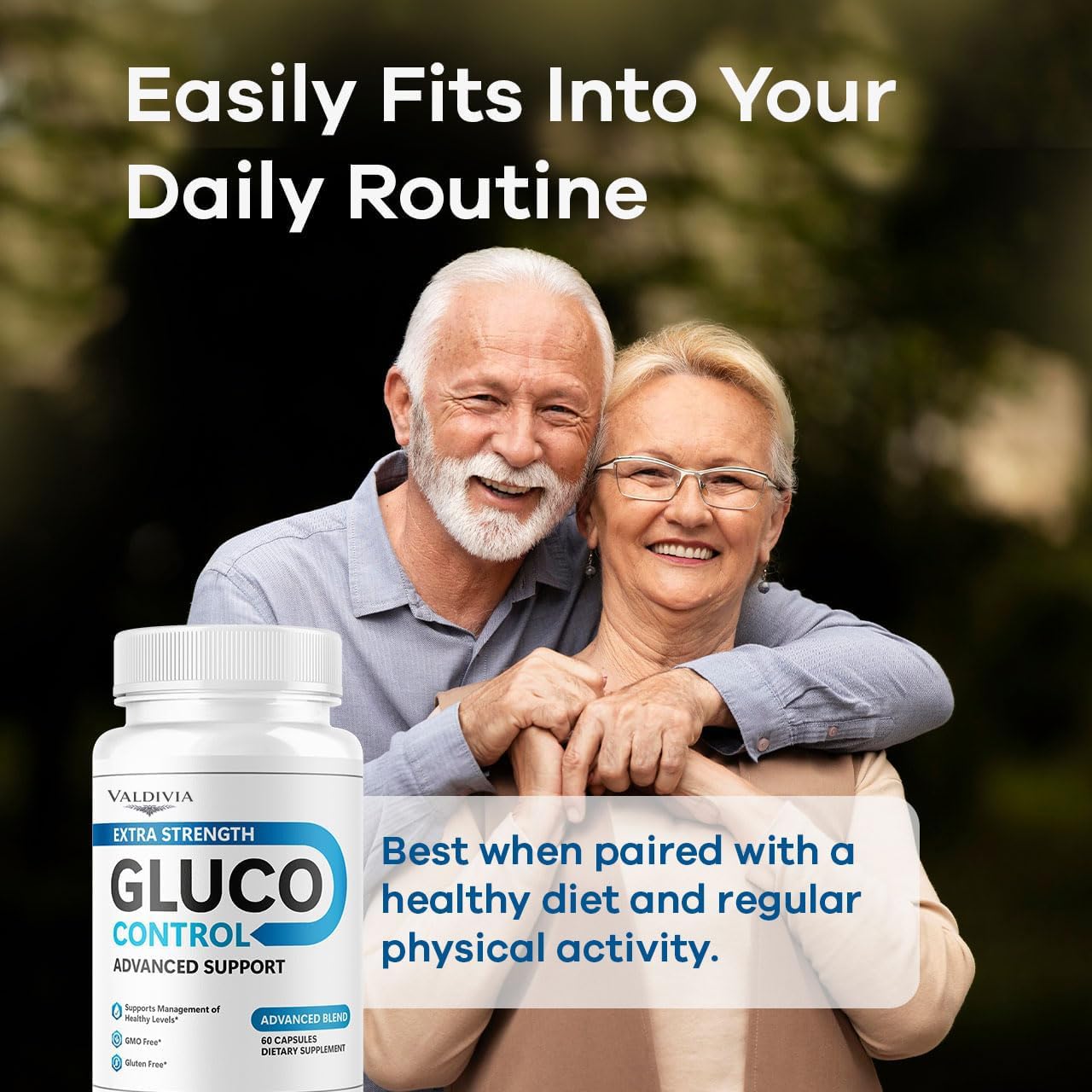 Valdivia Gluco Control GlucoControl Capsules Advanced Support Supplement All Natural Premium Formula Blood Support Multivitamin for Overall Health & Wellness, 180 Capsules