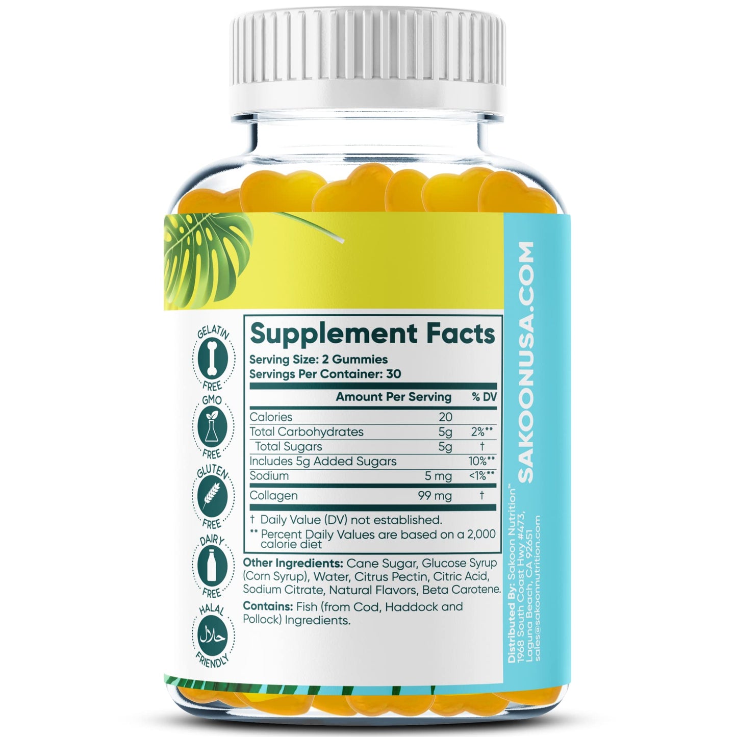 Sakoon nutrition Collagen Gummies for Women and Men 60 Count
