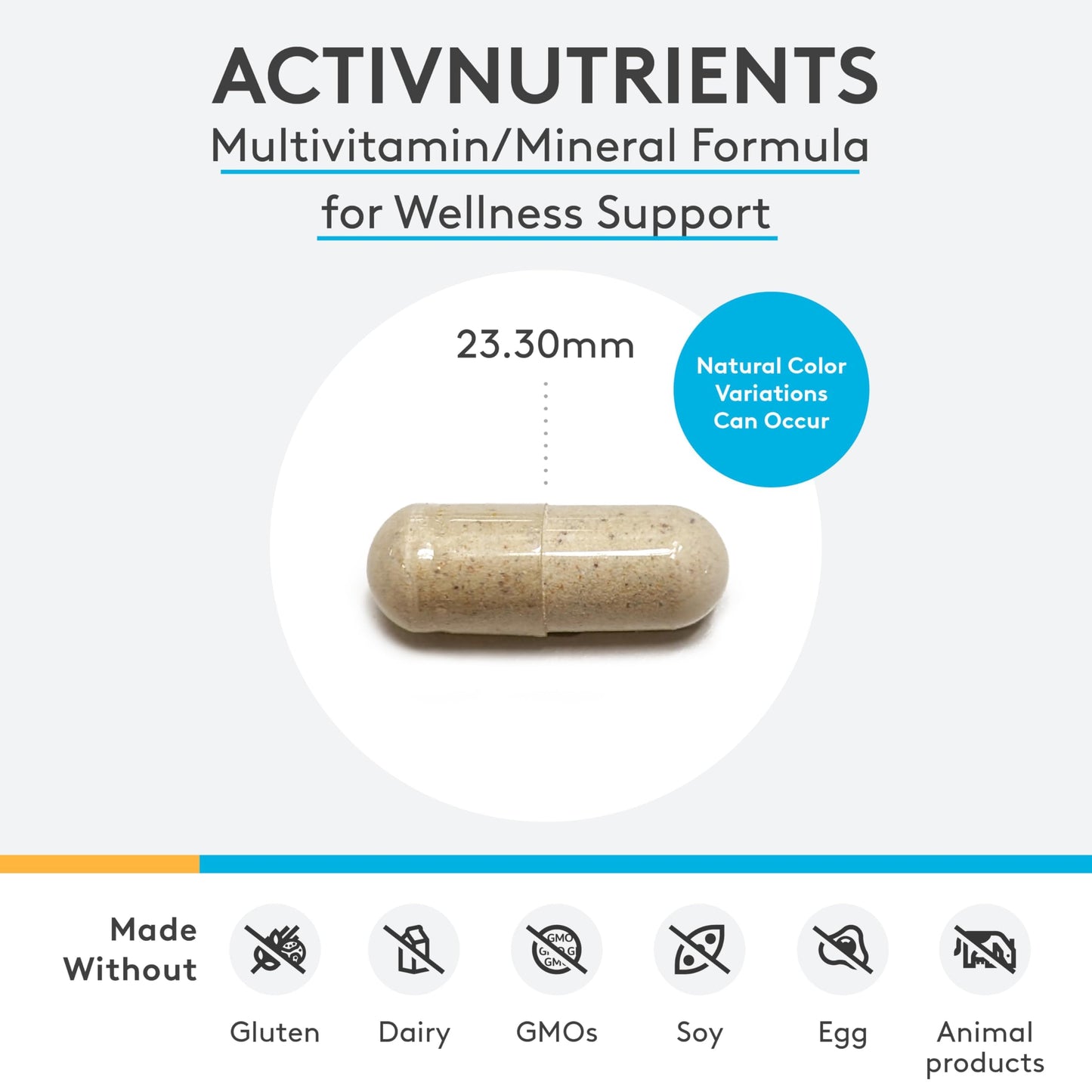 XYMOGEN ActivNutrients Multivitamin & Multimineral Formula Wellness, Immune & Energy Support Active B Vitamins & Chelated Minerals Vegetarian, Non-GMO & Gluten Free, 120 Capsules